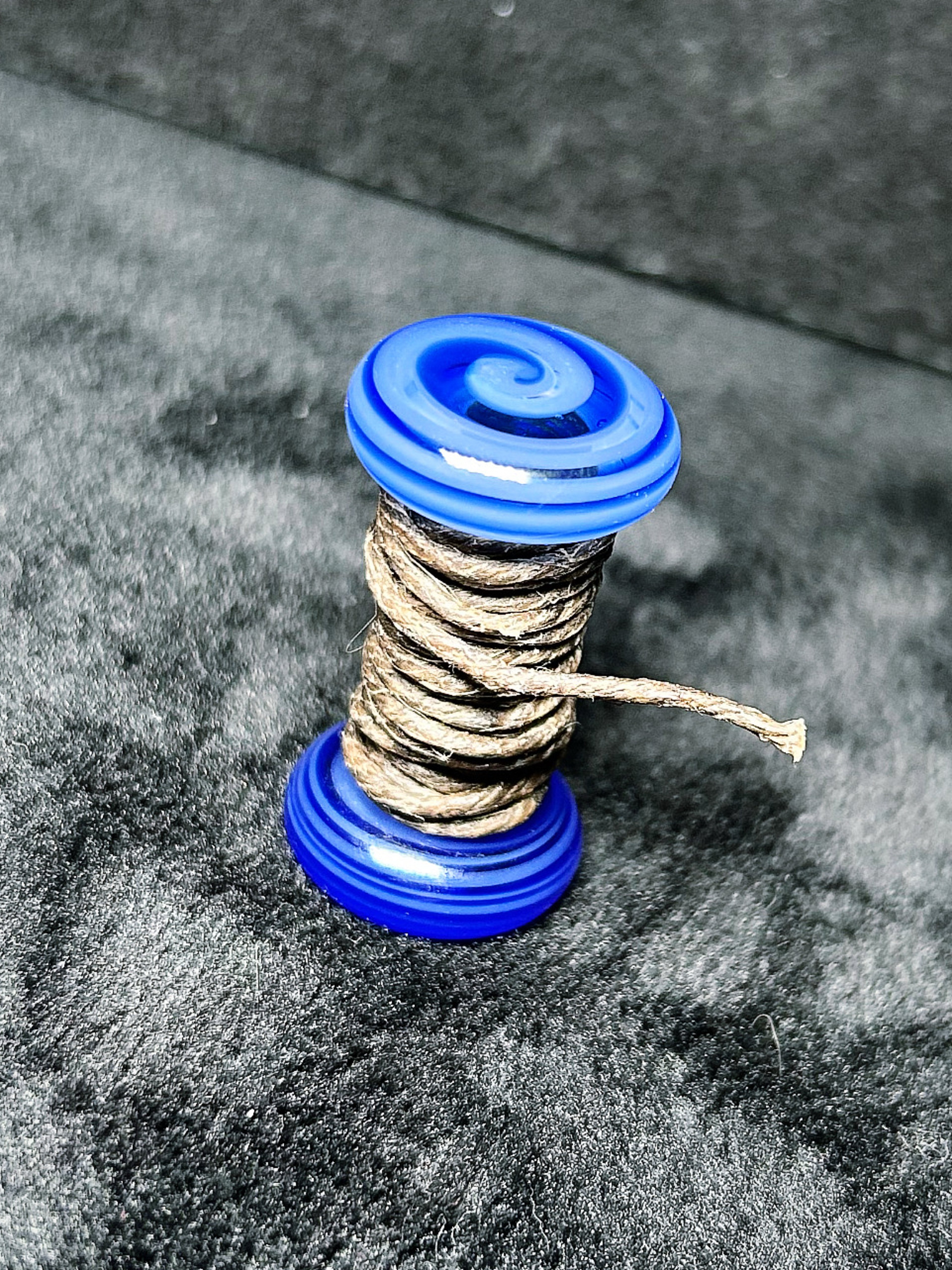 Preview pic of MarvinsGlass Hemp Wick Holder! 💙