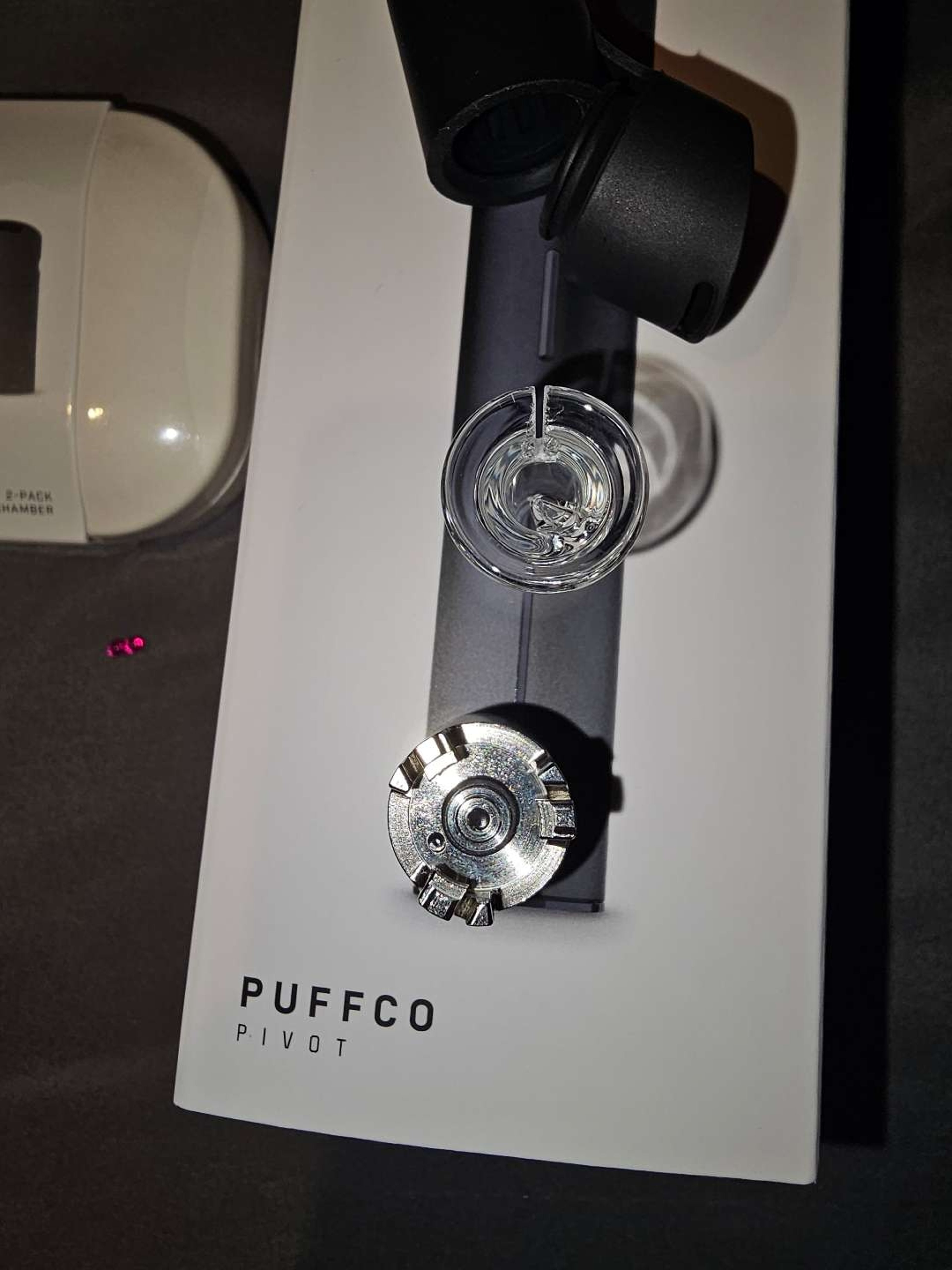 Pivot + Glass mouthpiece + 2-pack of sealed 3D chambers + two 3mm ruby pearls. image 0