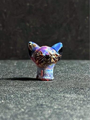 Preview pic of TRIPPY KITTY - PIVOT TIP - @cicikittyglass