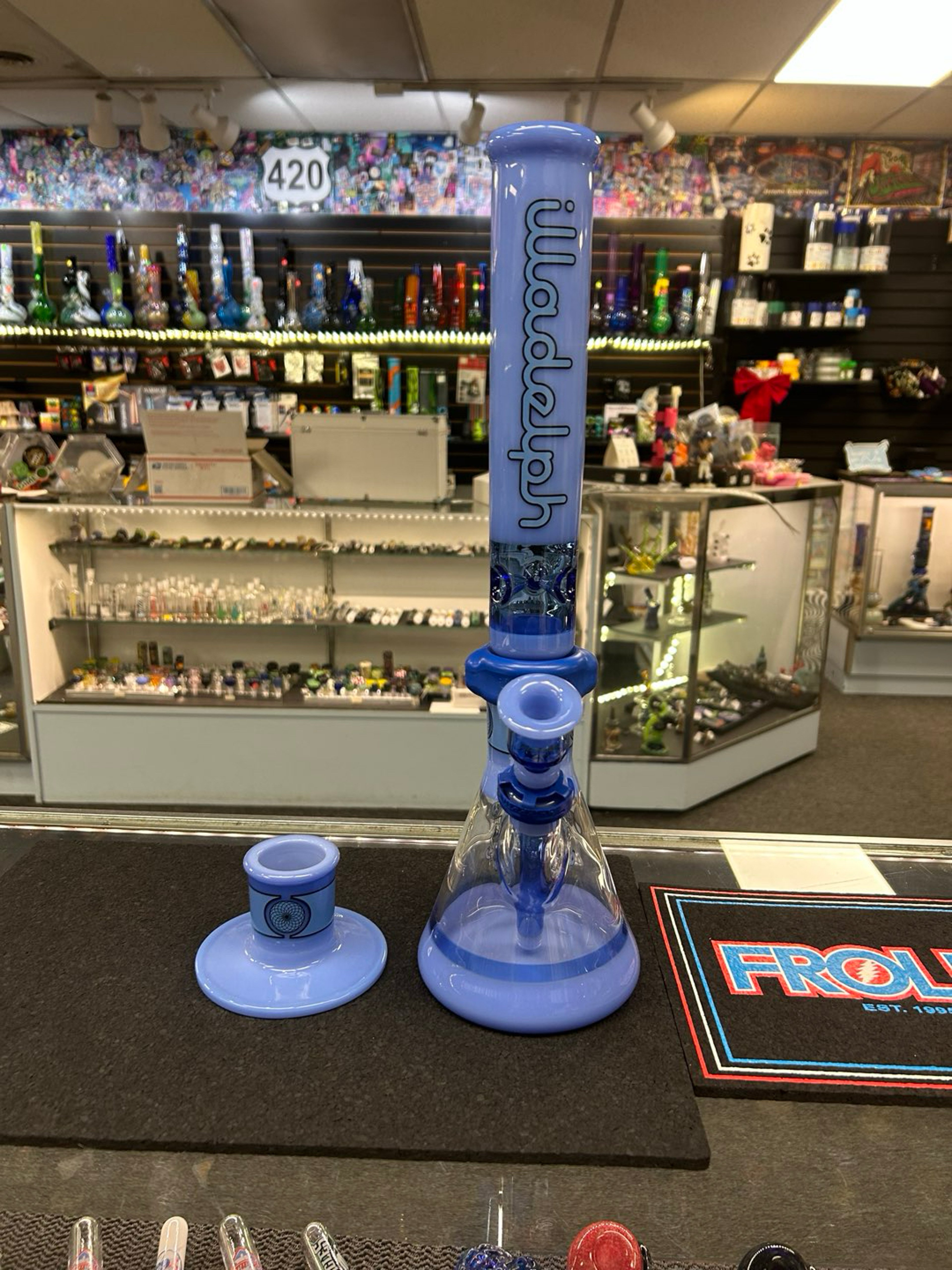 Milky Blue Coil Base Illadelph With Matching Neck image 0