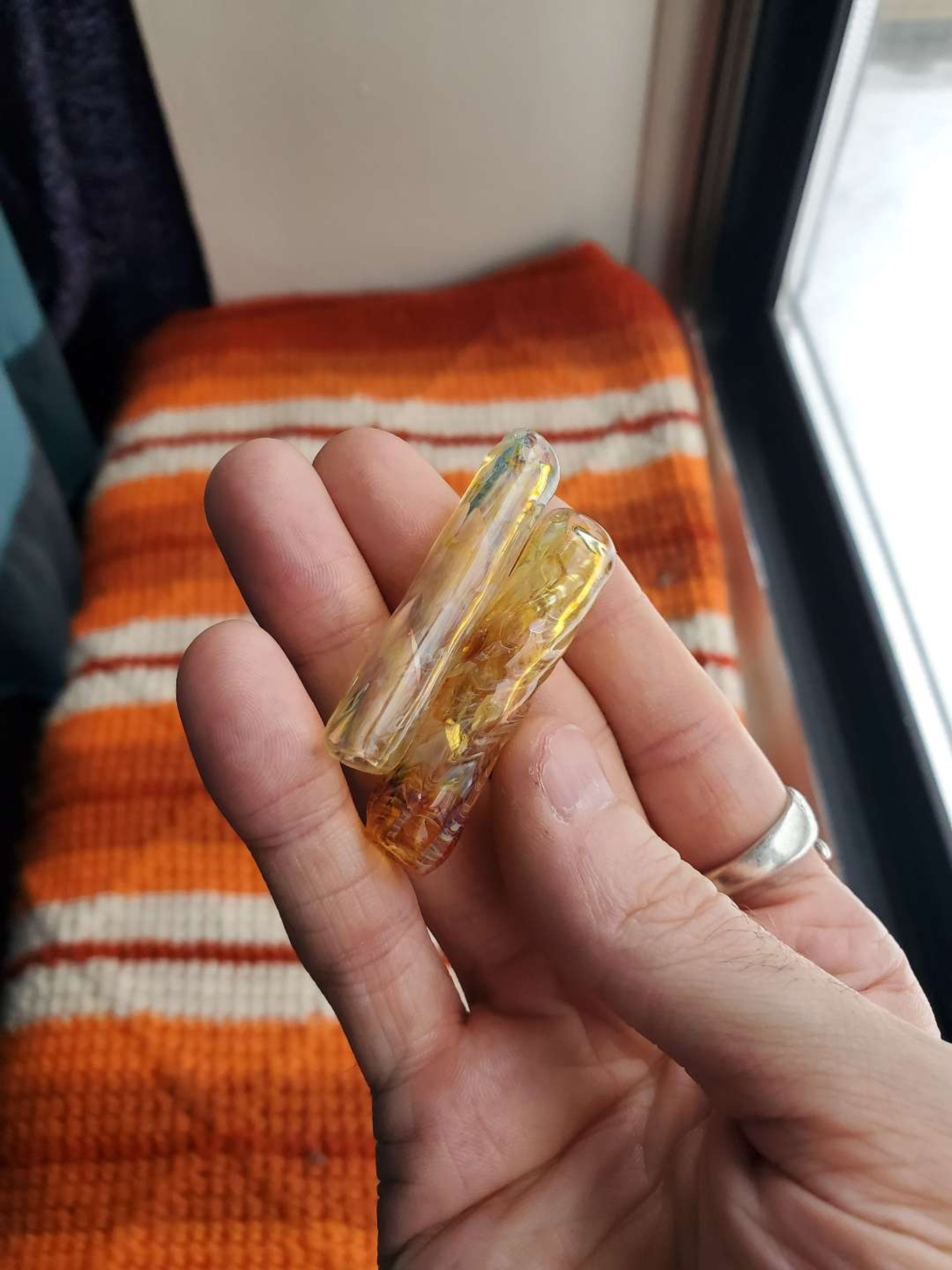 2x long fumed beads image 0