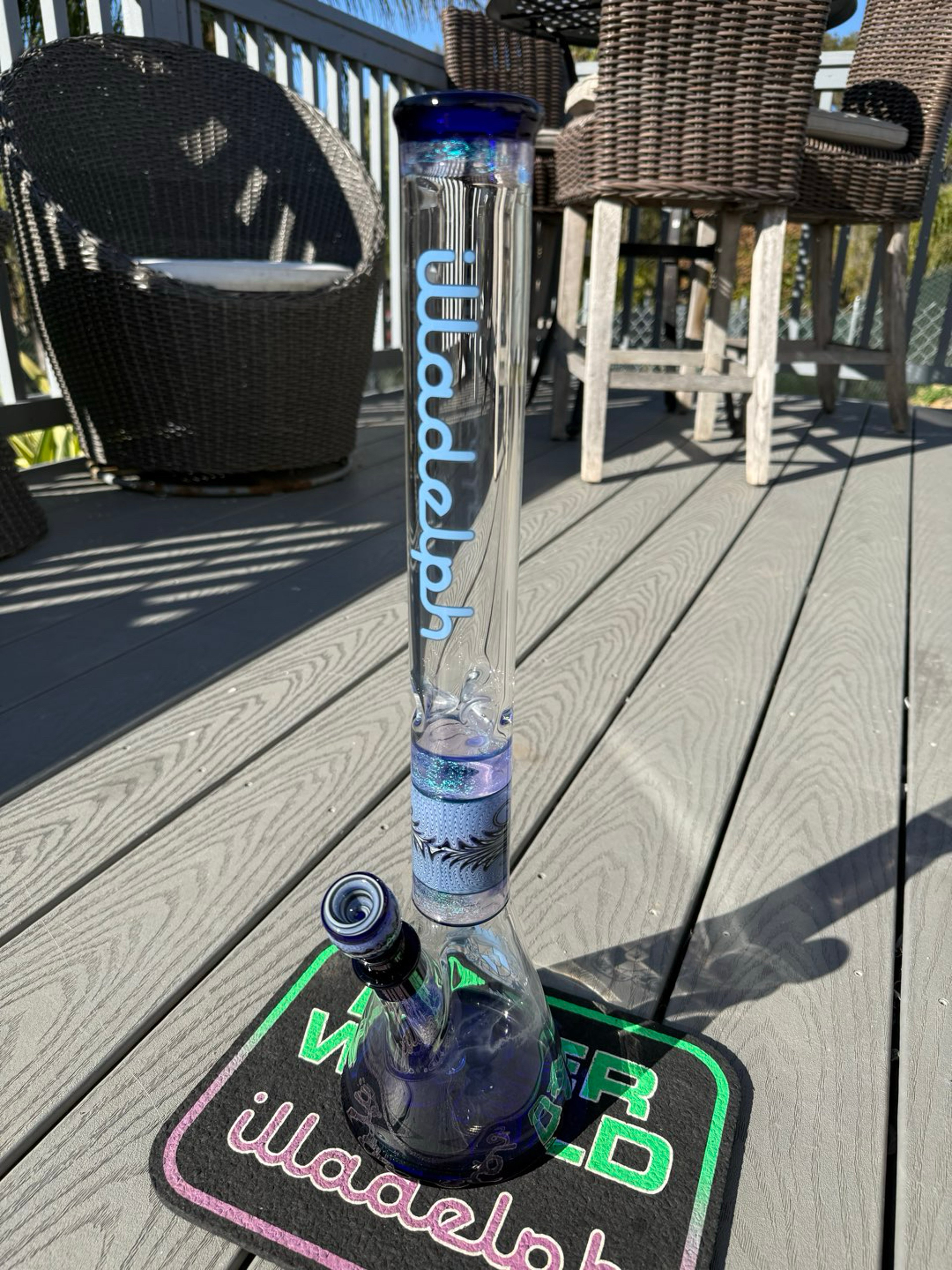 Preview pic of Illadelph - Cobalt Dichroic - Worked Beaker Set