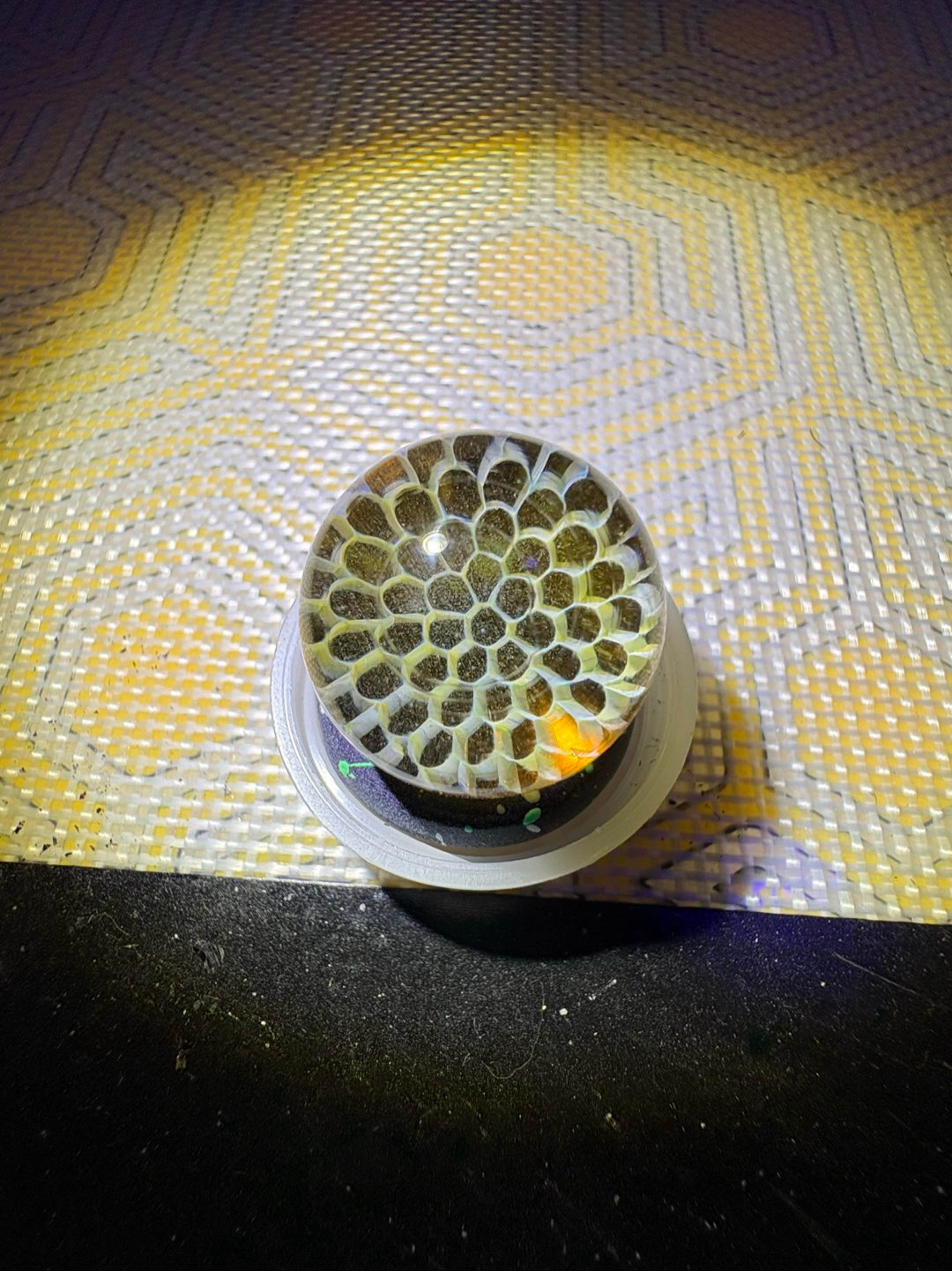 🍯 Terp Slurper Honeycomb Marble with Ghost Accent🍯 image 0