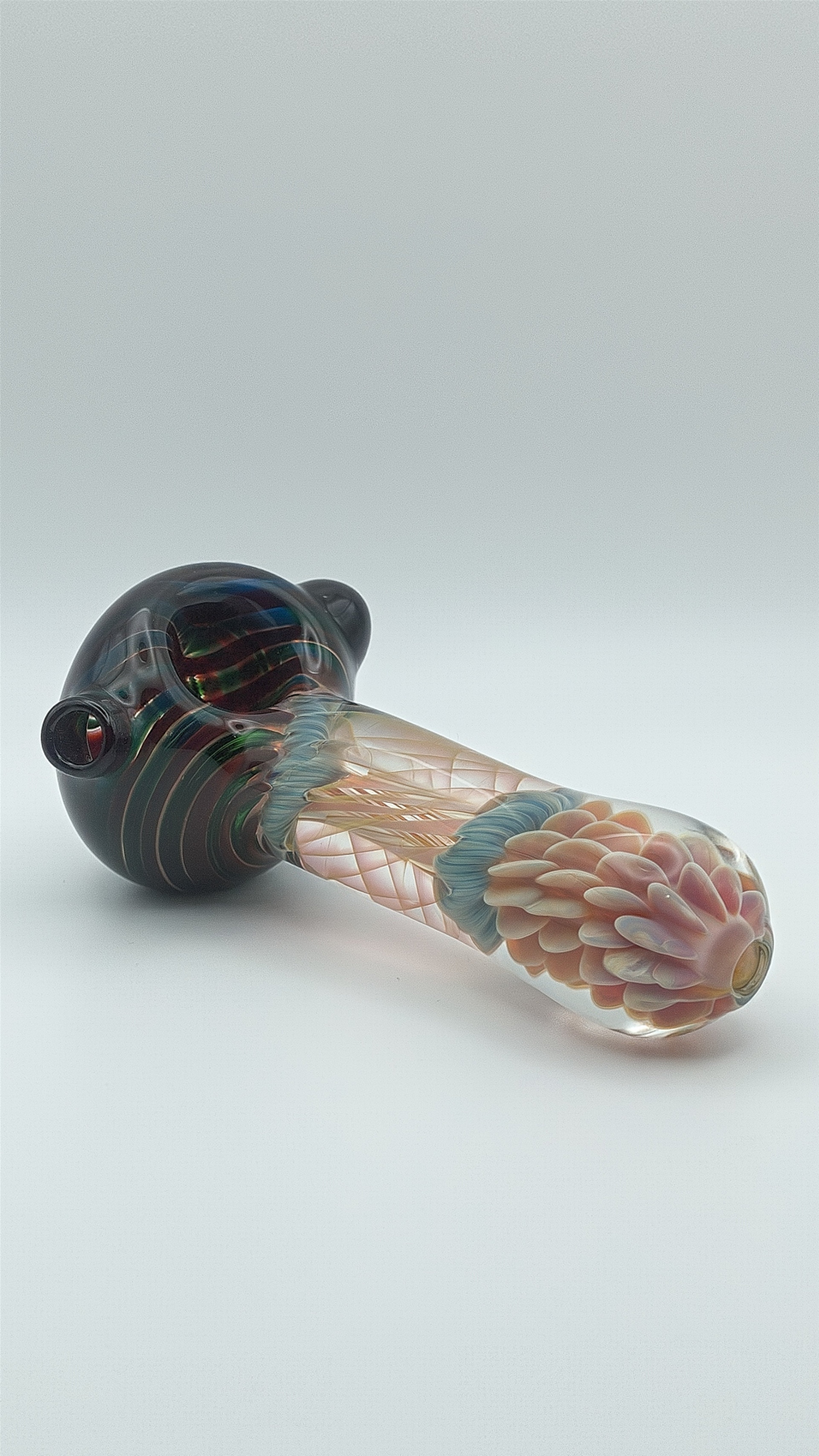 Preview pic of Unknown Artist - Swirl Bowl and Pinecone Style Stem