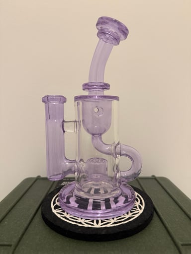 Preview pic of Fatboy Glass Purple Klein 14mm SOL Perc with Pelican