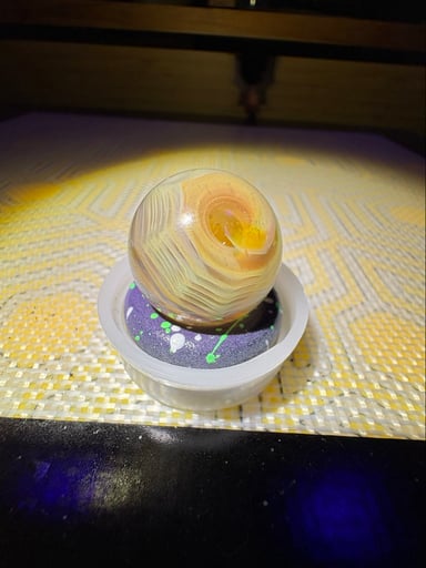 Preview pic of 🌀🔶 Geometric Vortex Viewing Hole Slurper Marble 🔶🌀