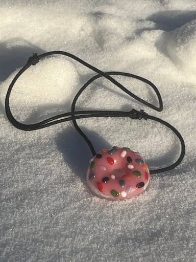 Preview pic of Strawberry Sprinkle Snow Nut by KGB glass