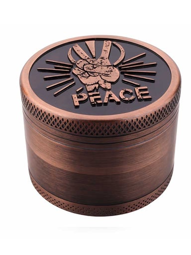 Preview pic of VINTAGE ALUMINUM EMBOSSED HERB GRINDER