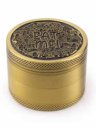 Preview pic of VINTAGE ALUMINUM EMBOSSED HERB GRINDER
