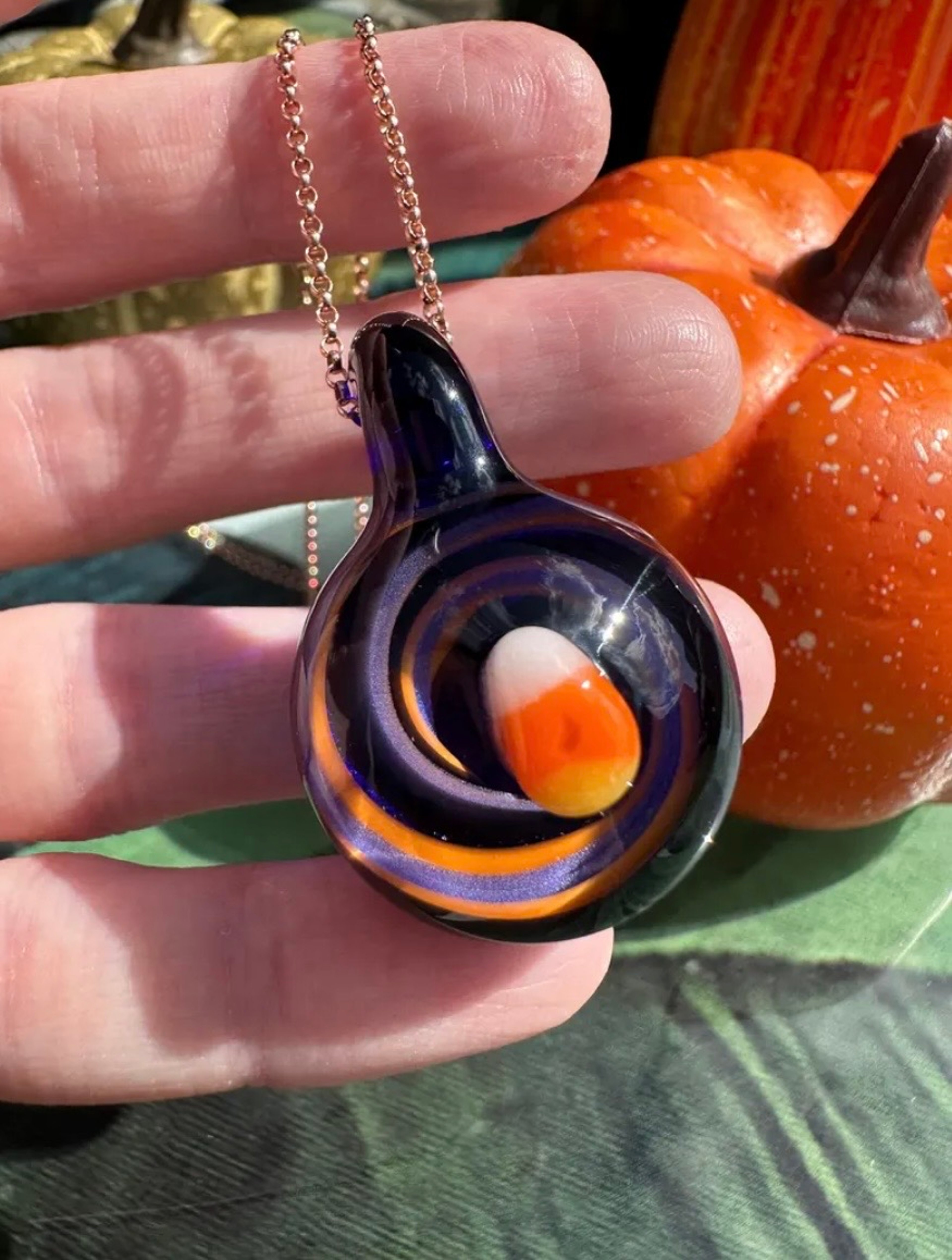 Preview pic of Vortex Pendant Halloween Candy Corn