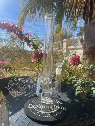 Preview pic of 2016 Custom Net to Beacon Captain Hook glass blue amber purple recycler