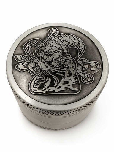 Preview pic of VINTAGE ALUMINUM EMBOSSED HERB GRINDER