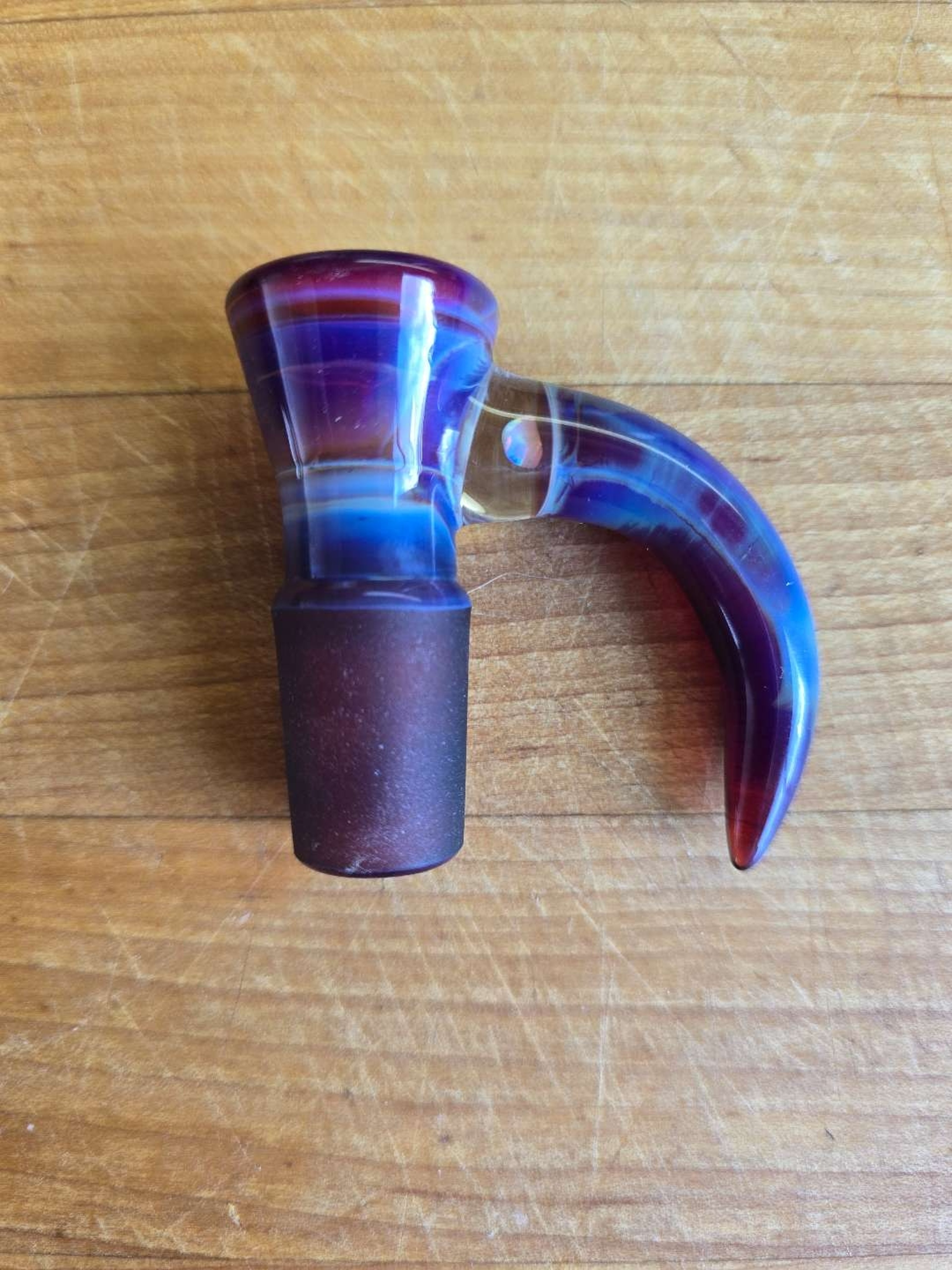 Jarred Bennett Fully Worked Amber Purple Horn Slide with Opal image 0
