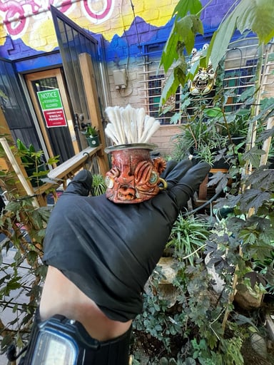 Preview pic of Evil man q tip jar