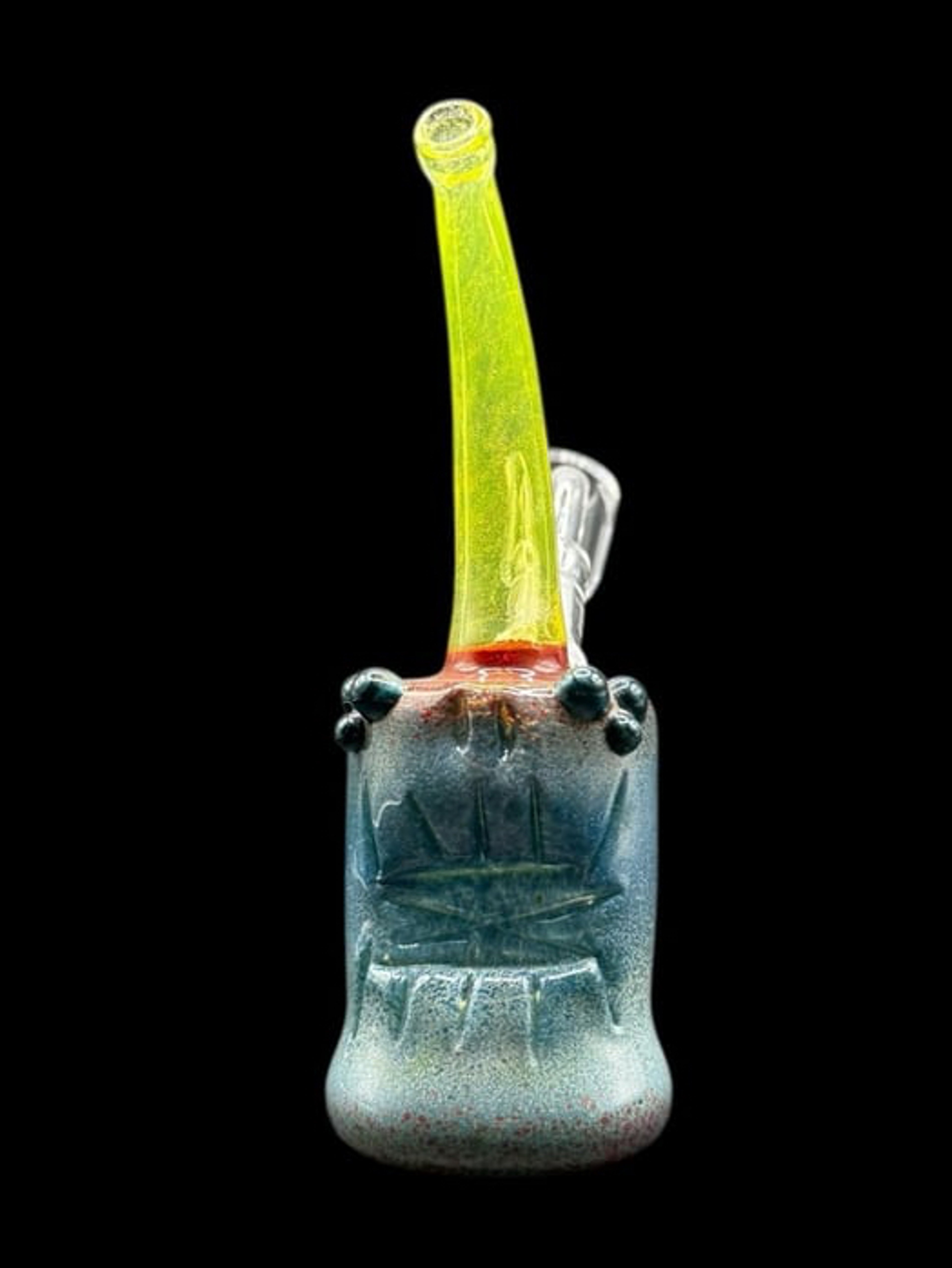 Preview pic of 5.5” Carved Stone Rig by Voj Glass