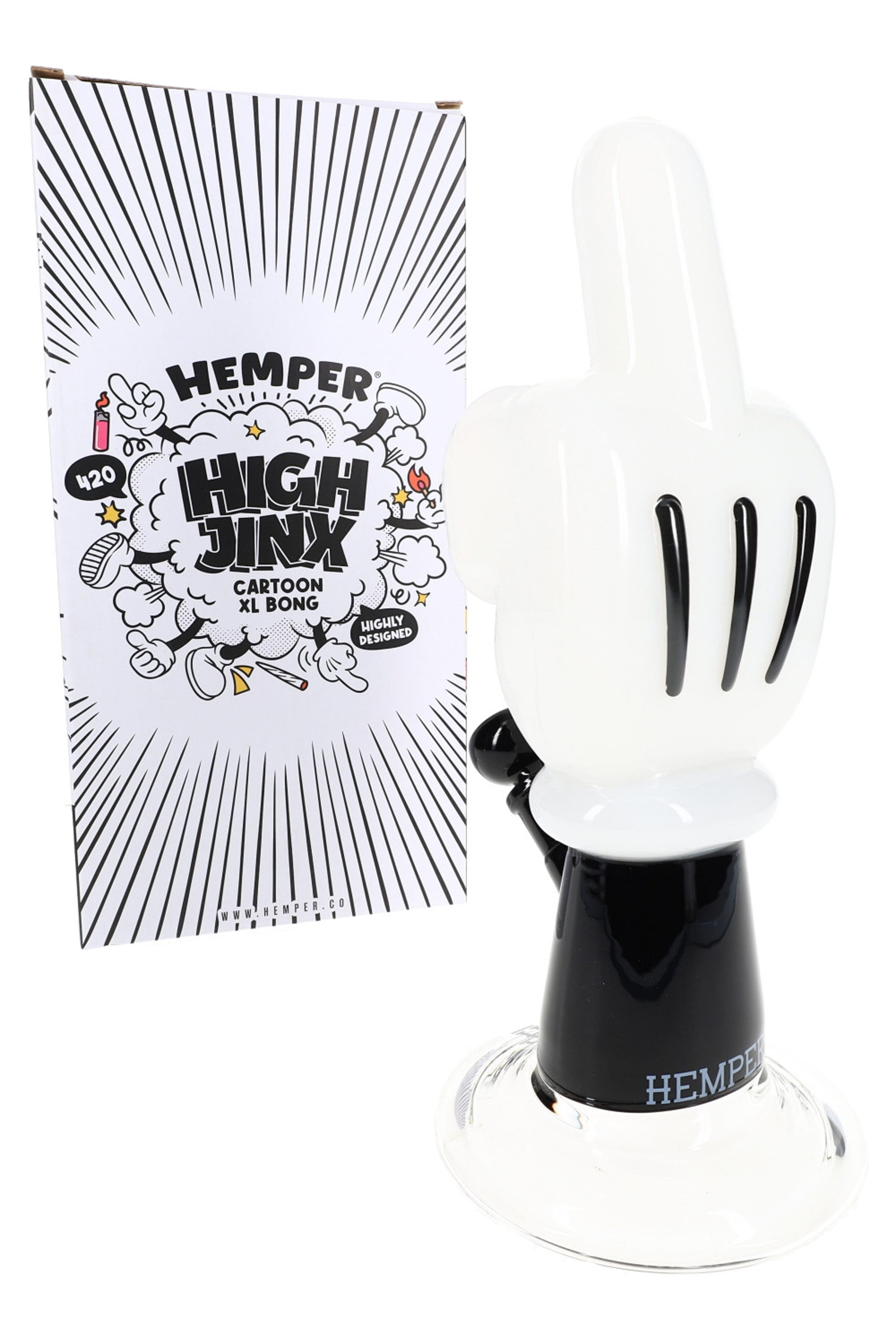 Preview pic of 11" Hemper High Jinx Cartoon XL Glass Bong