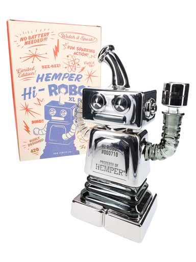 Preview pic of 8.75" Hemper Hi-Robot XL Recycler Glass Bong