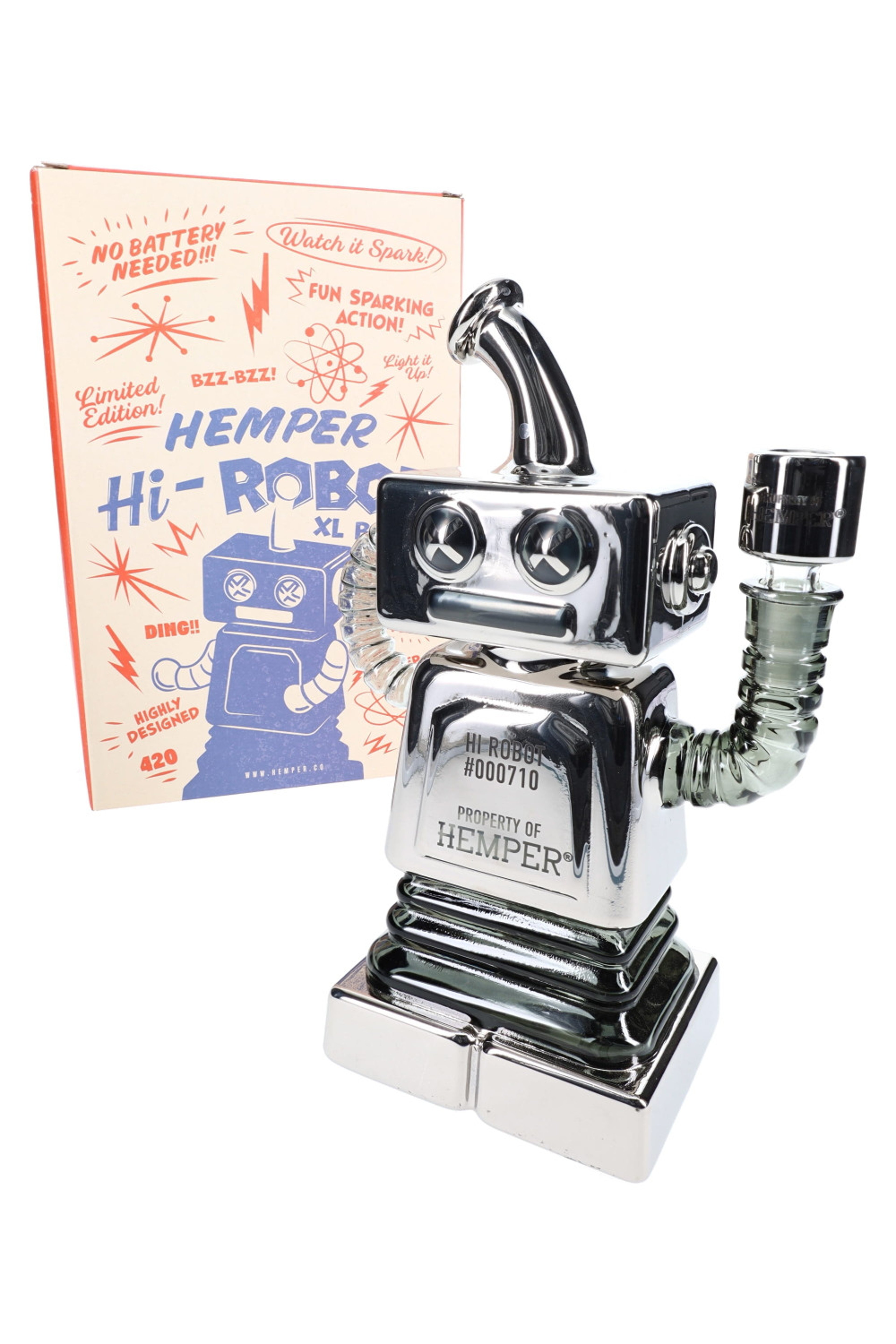 Preview pic of 8.75" Hemper Hi-Robot XL Recycler Glass Bong