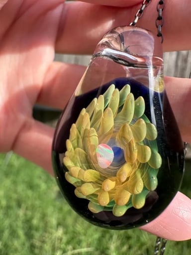 Preview pic of Opal Implosion Silver and Gold Fume Pendant