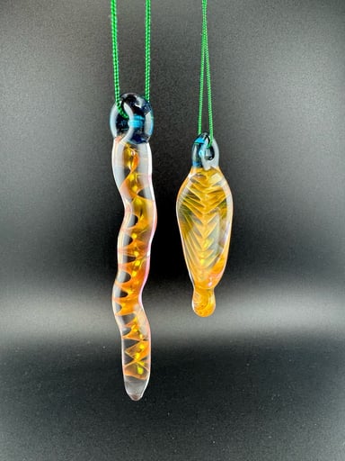 Preview pic of Two golf and silver fume ornaments