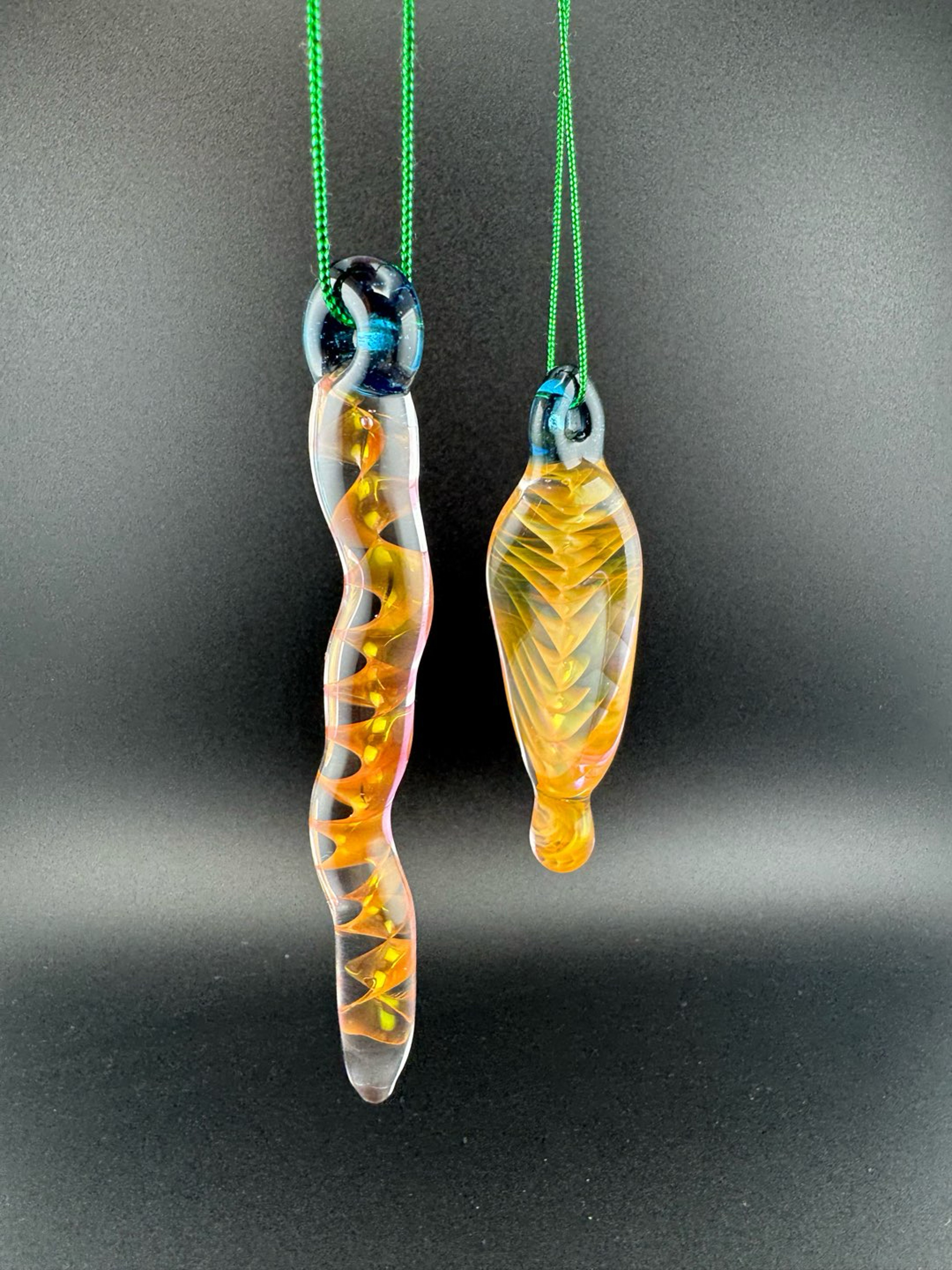 Preview pic of Two golf and silver fume ornaments