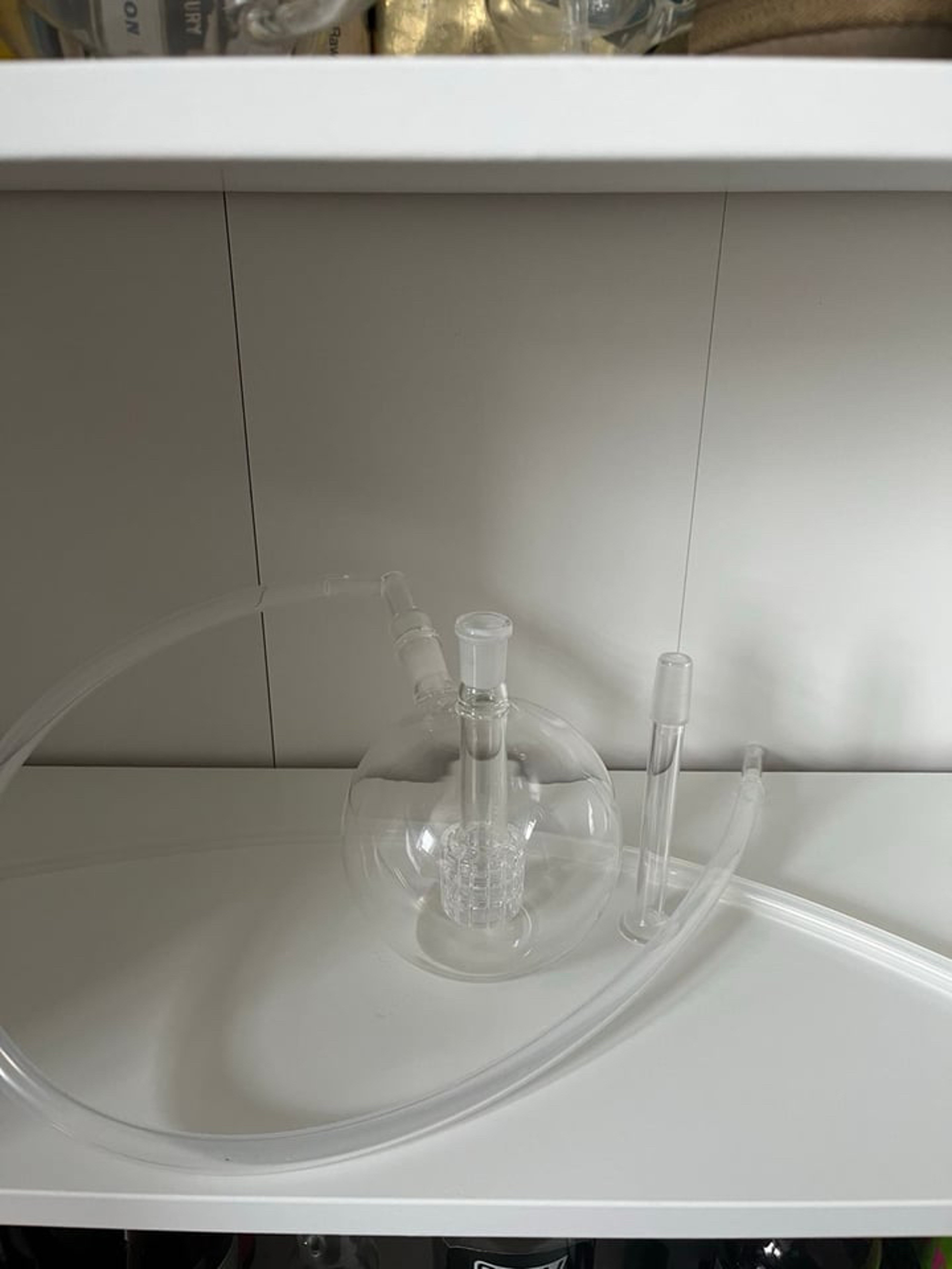 Orb water pipe with stem and hose attachments image 0