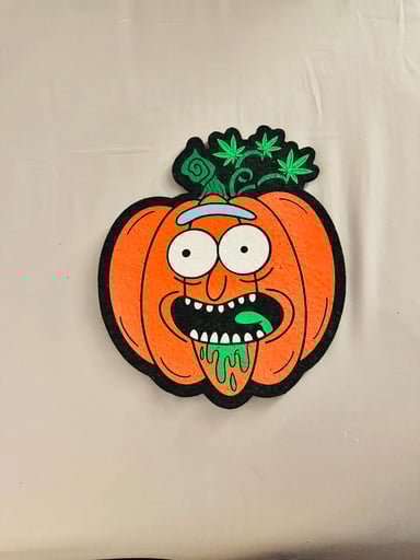 Preview pic of Pumpkin Rick full uv glow moodmat special Halloween edition