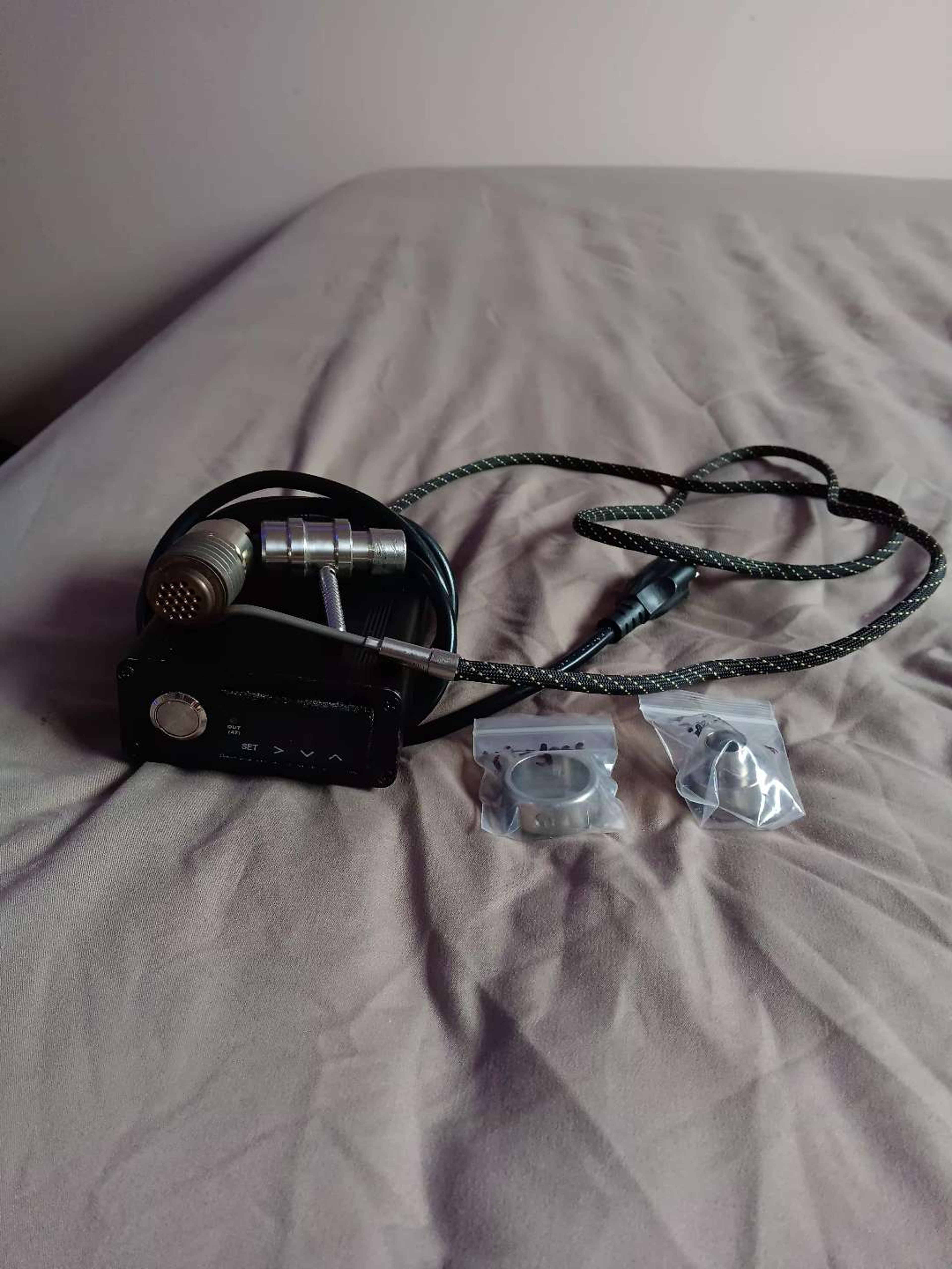 Preview pic of Omega Coiled Kit Lite Ball Vape by Cloud Connoisseur ready to use with accessories