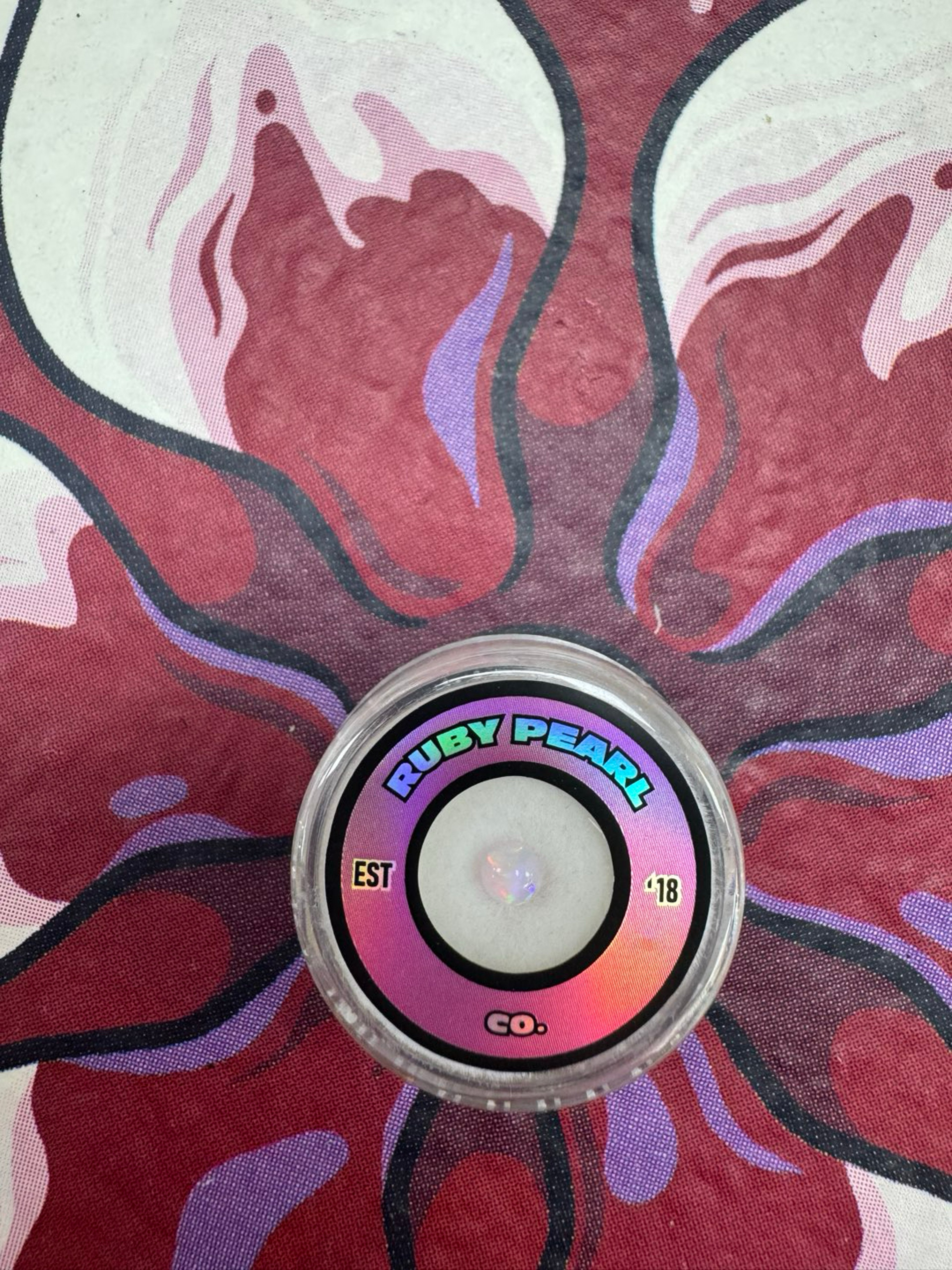 Ruby pearl 4mm pink opal image 0