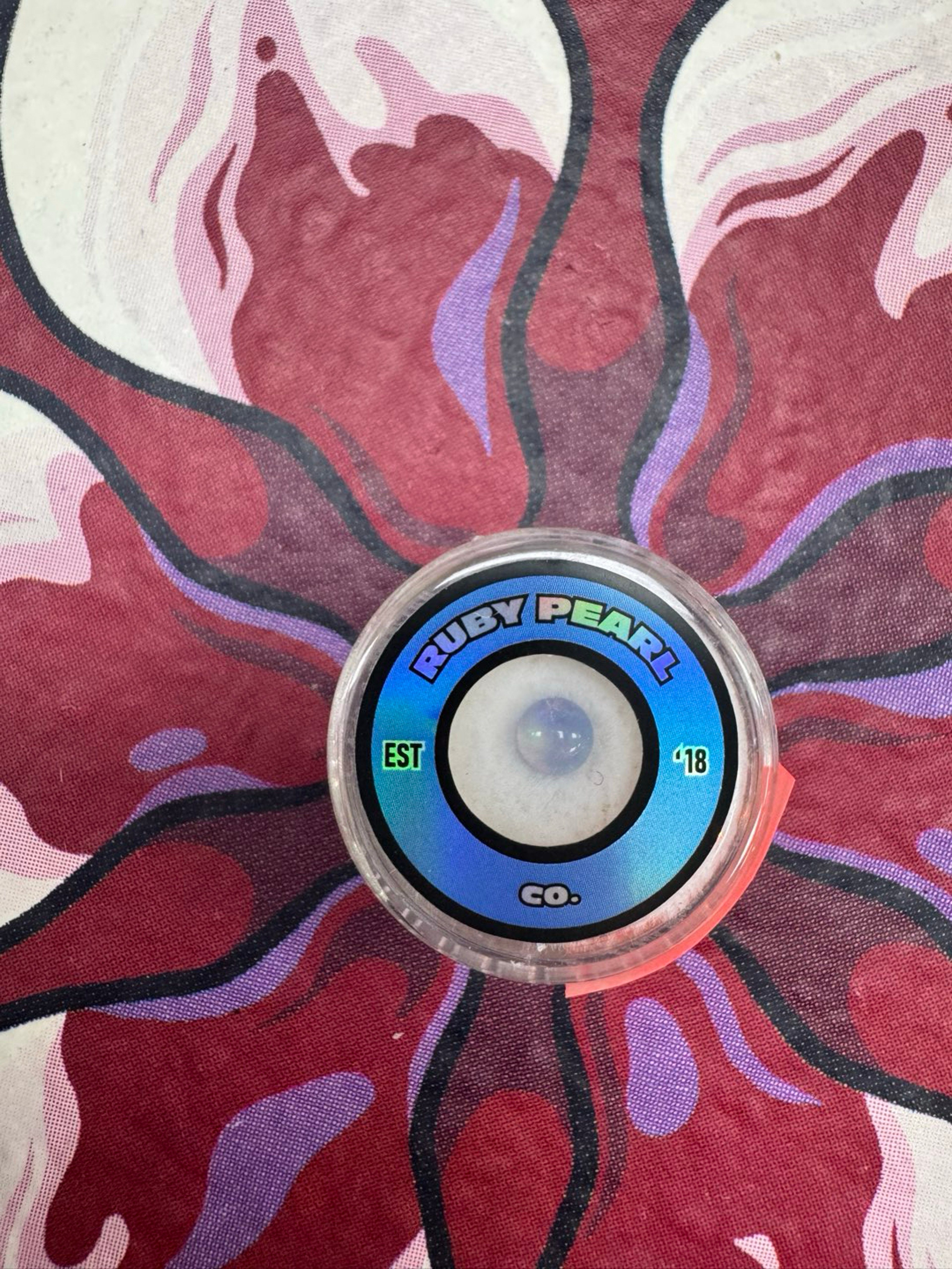 Ruby pearl 5mm blue opal image 0