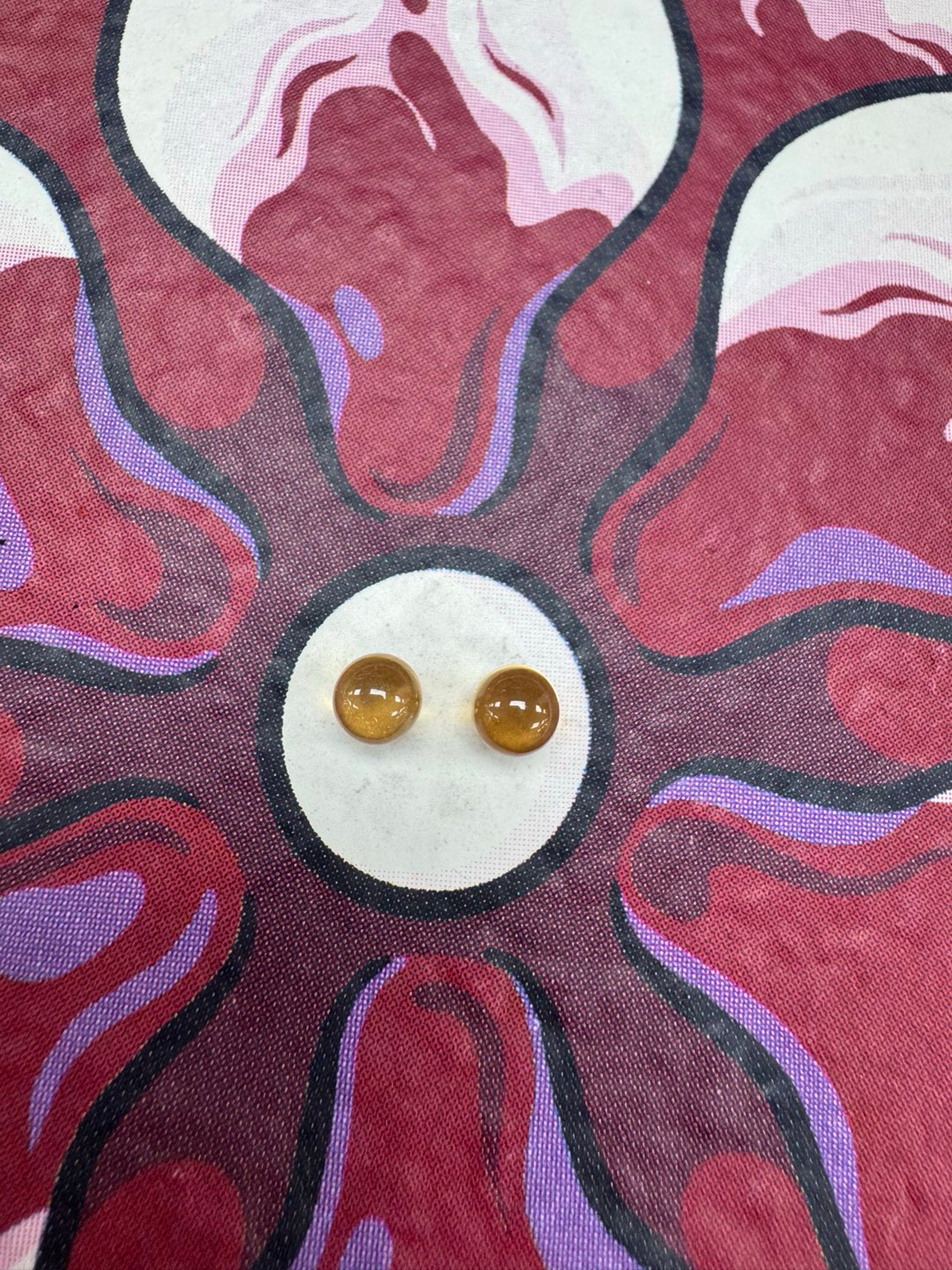 Ruby pearl 6mm yellow sapphire pearls image 0