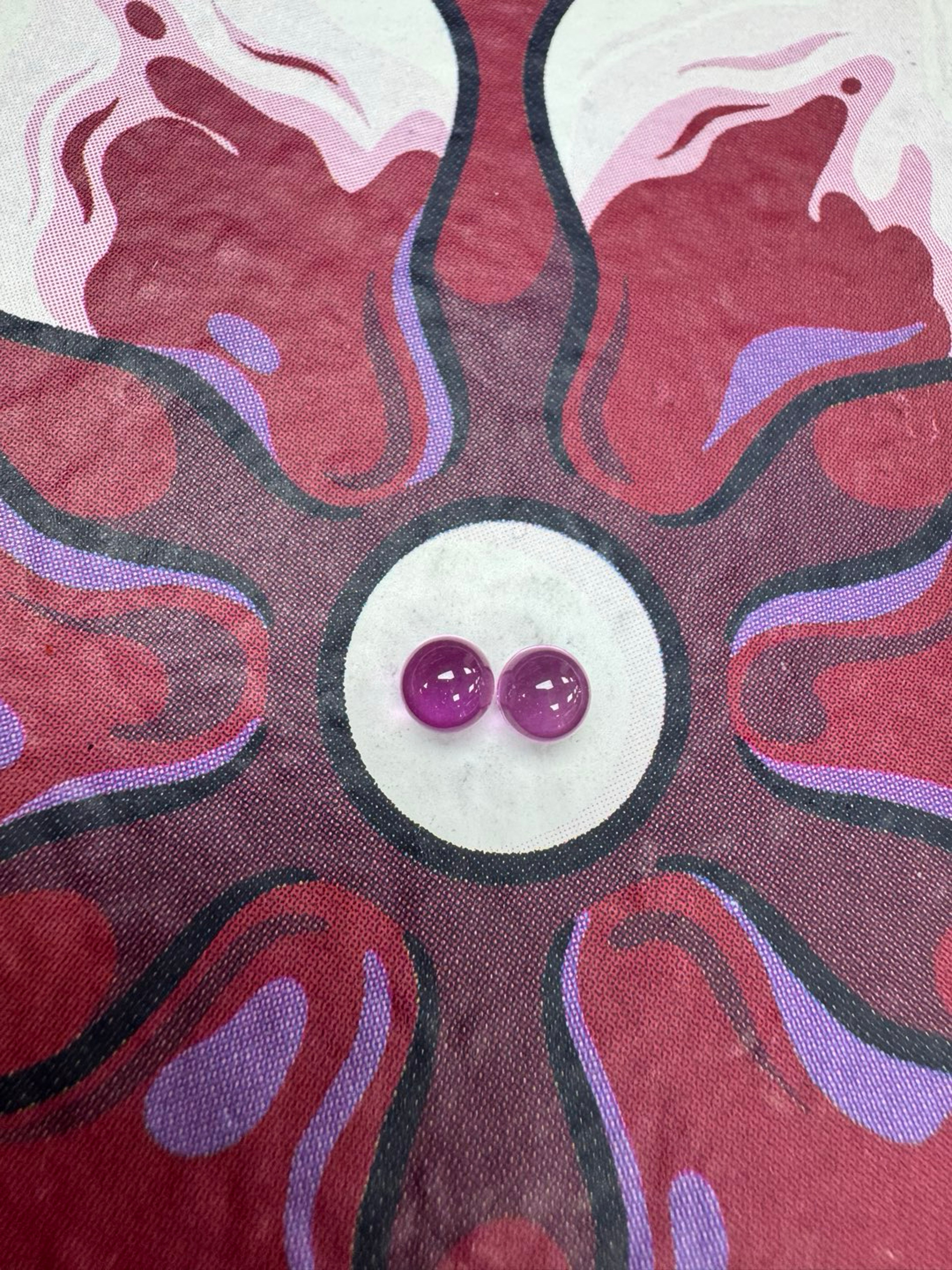 Ruby pearl 6mm pink sapphire pearls image 0