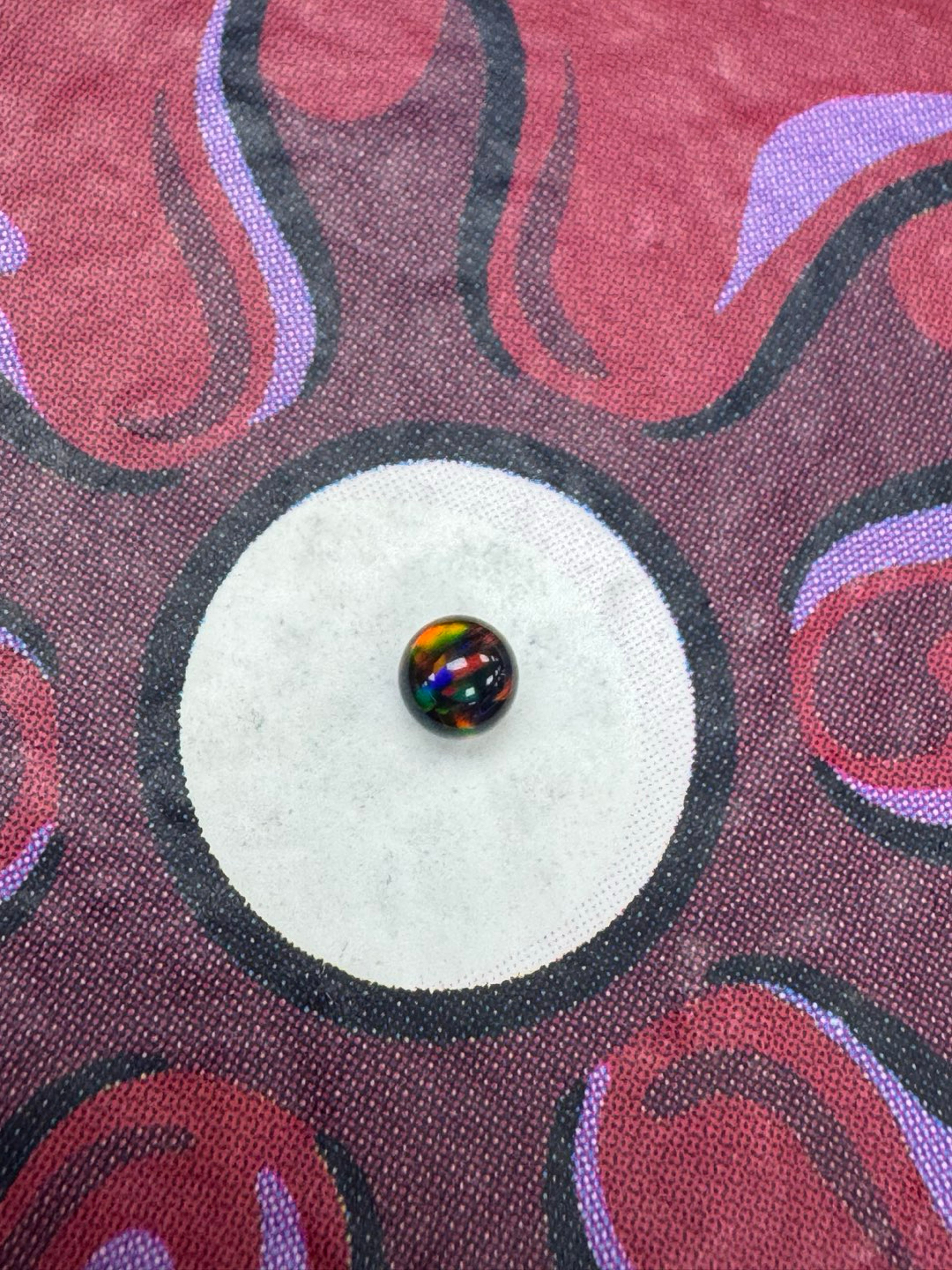 Ruby pearl 6mm black opal pearl image 0