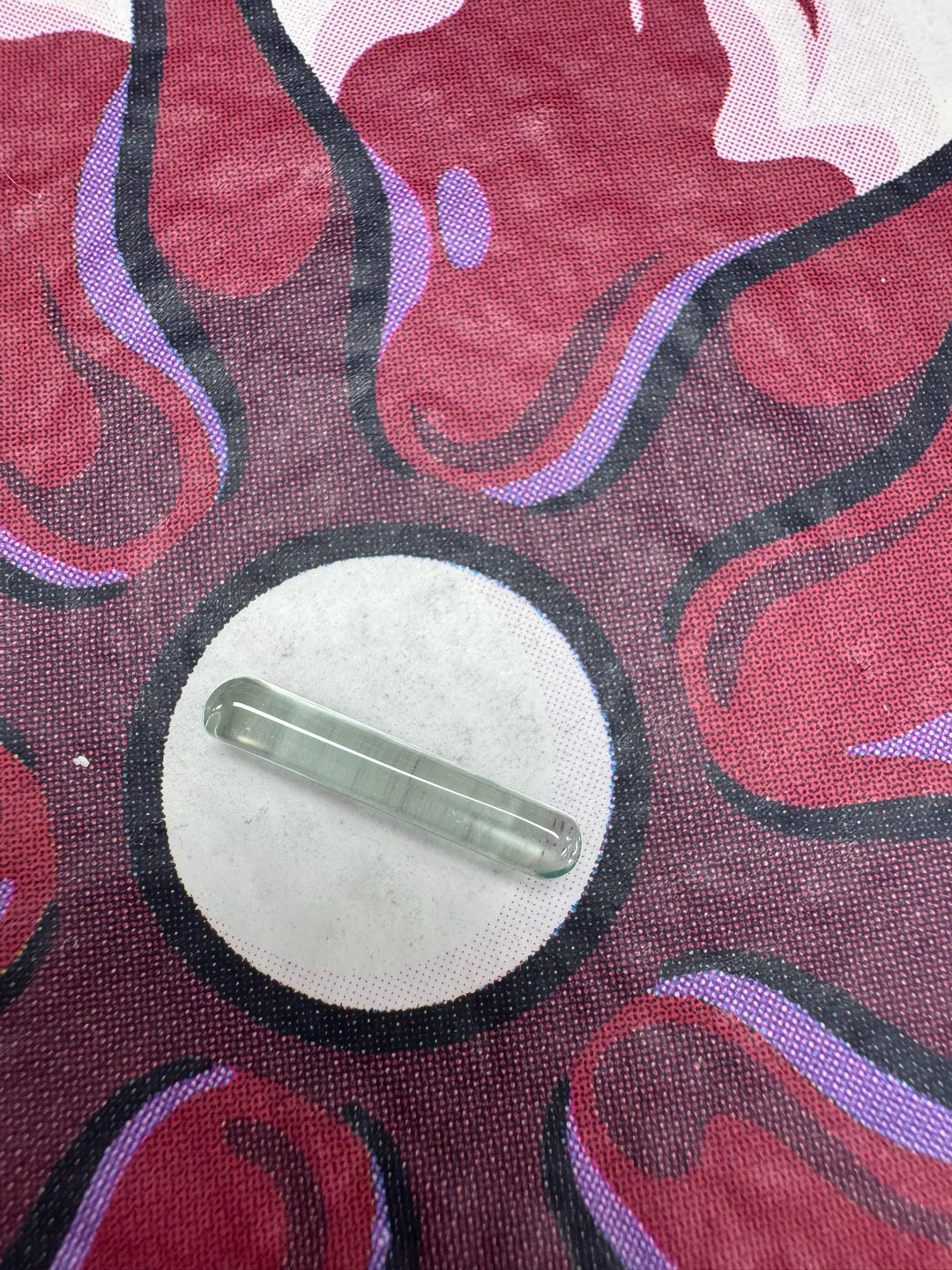 Ruby pearl 3mm x 18mm teal green pillars image 0