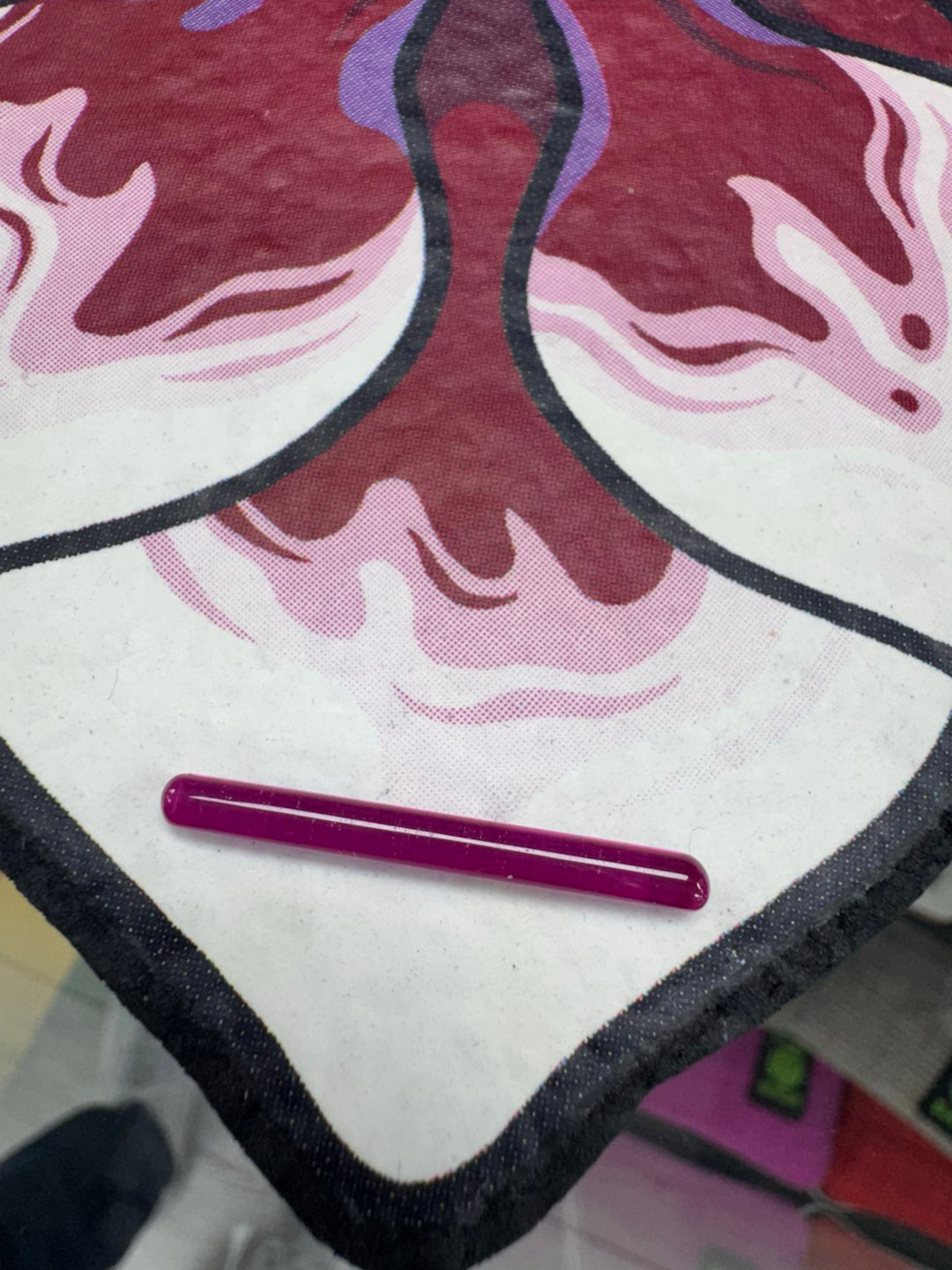 Ruby pearl 3mm x 30mm ruby pillars image 0