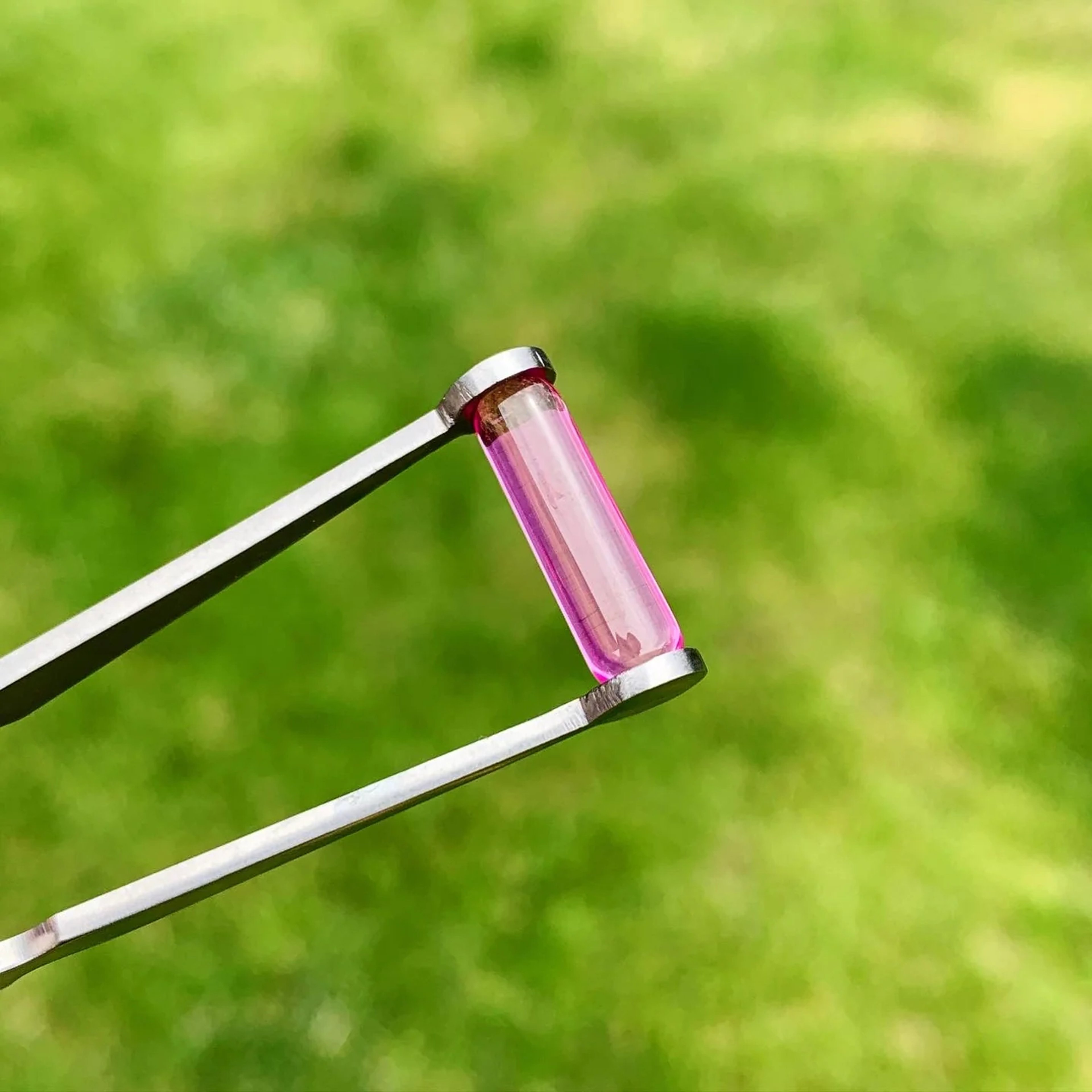 Ruby pearl pillar pink sapphire 5x18mm image 0