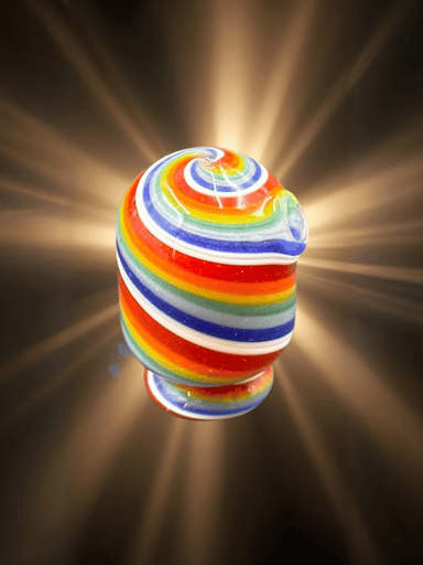 Preview pic of Puffco Pivot Top Round Style Raimbow Spins Pearls
