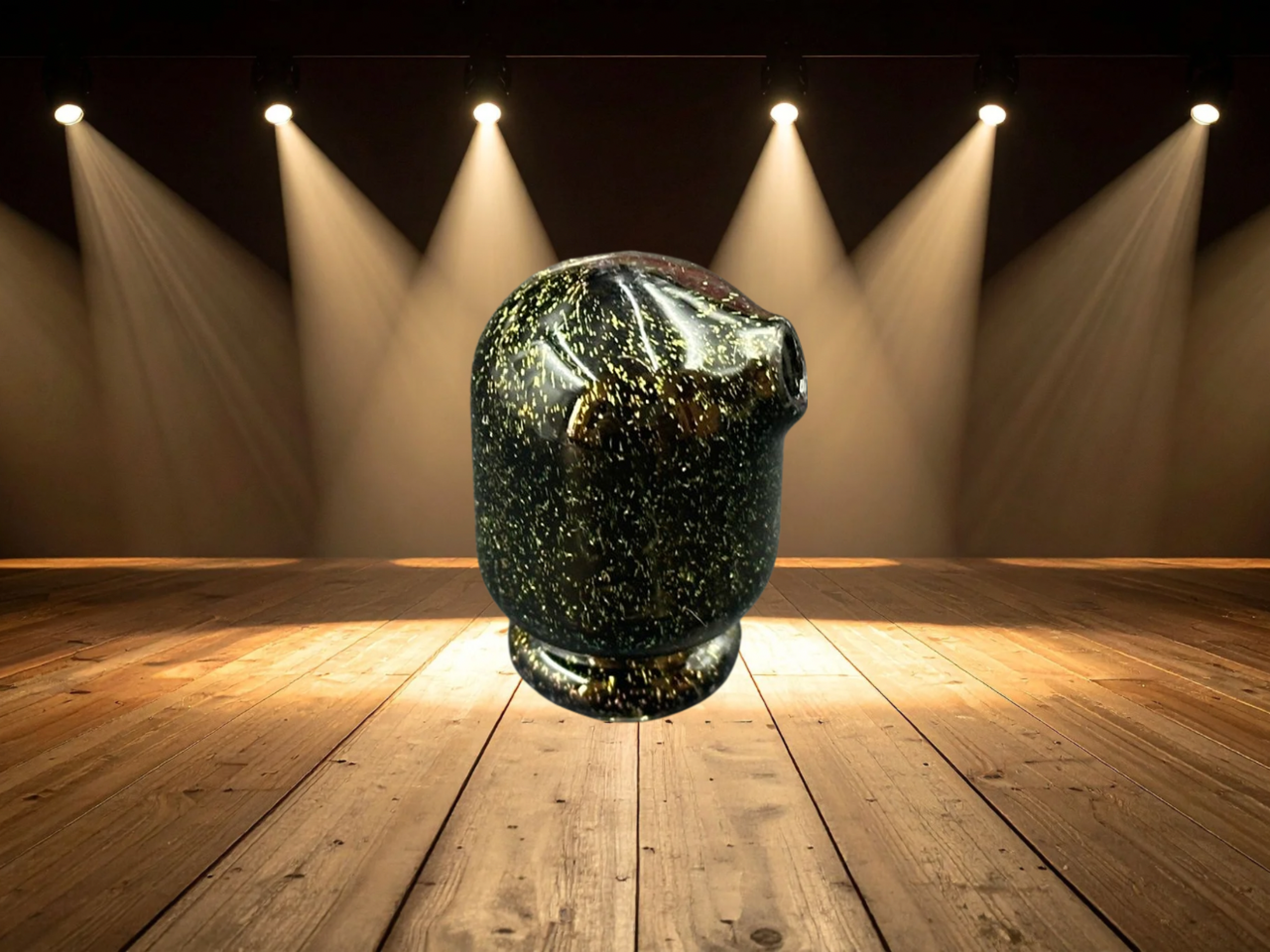 Puffco Pivot Top Spins Pearls Black Dichroic Round Top image 0