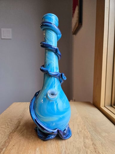 Preview pic of Special K 13" Blue Dream Teardrop Petal Foot Thorn Wrap Bong