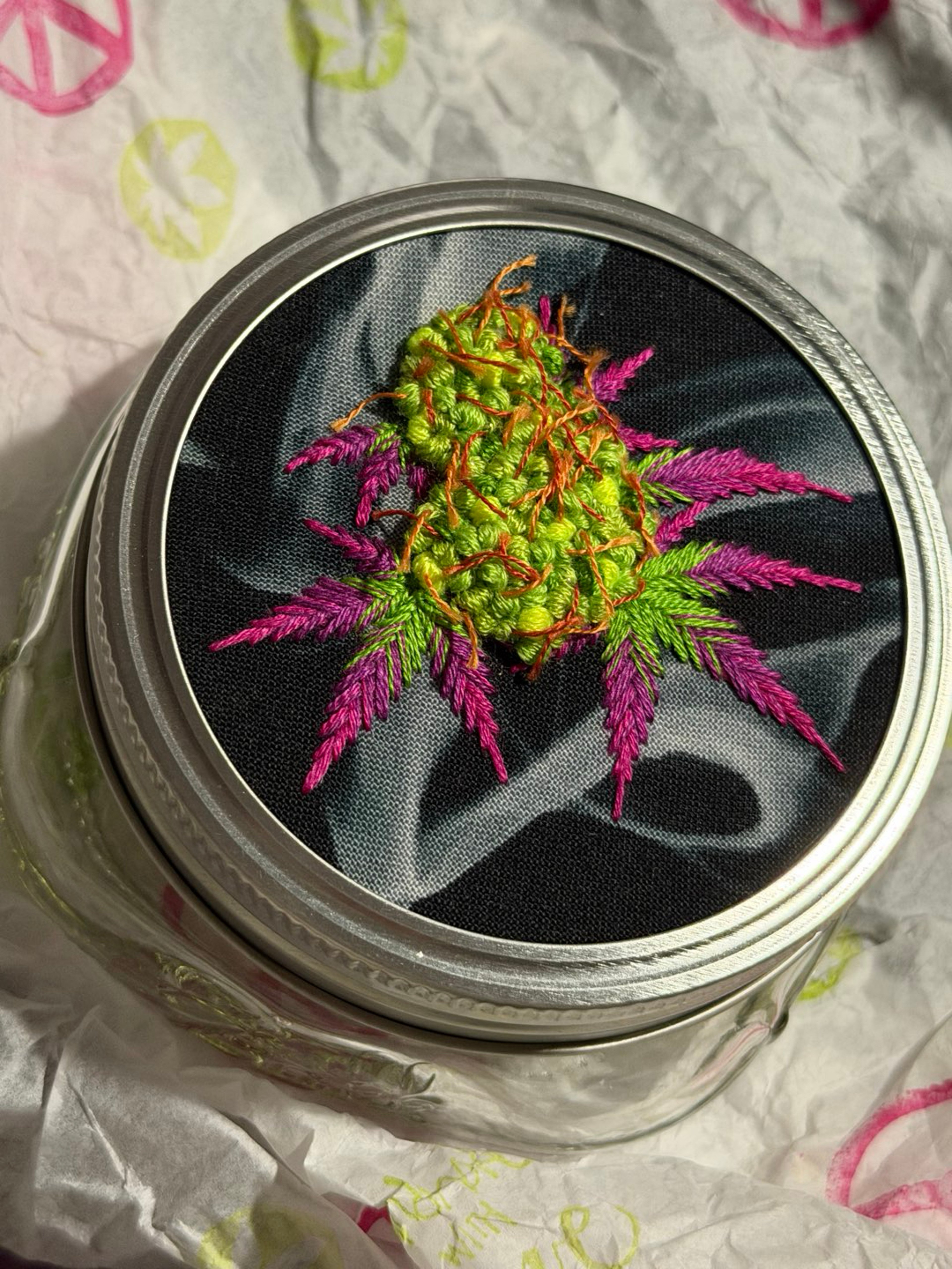 Hand stitched jar image 0