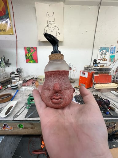 Preview pic of Sculpted Sand blasted soap dispenser