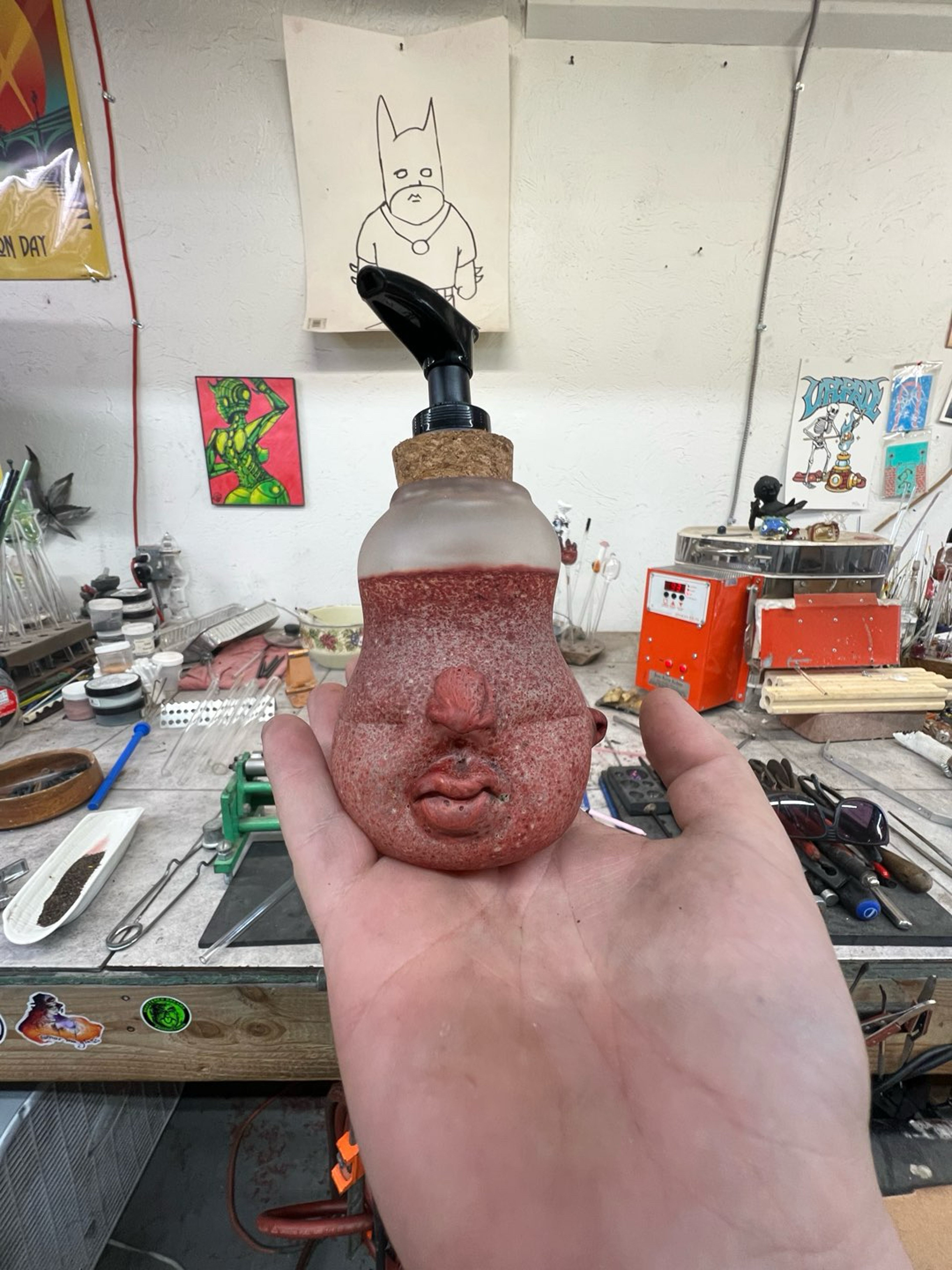 Sculpted Sand blasted soap dispenser image 0