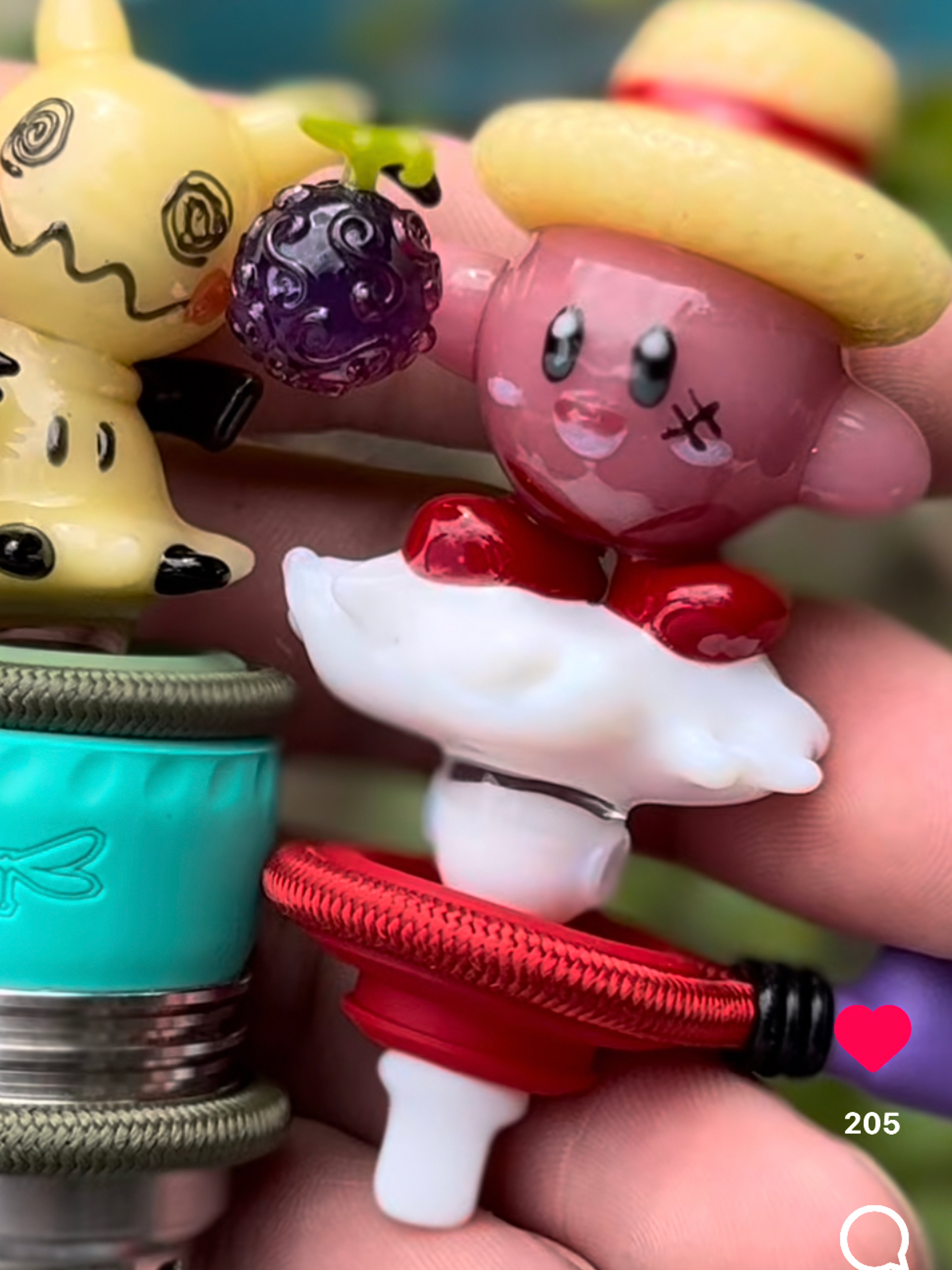 Preview pic of Kirby X Luffy on nimbus cloud xxl Joystick by Sacc glass