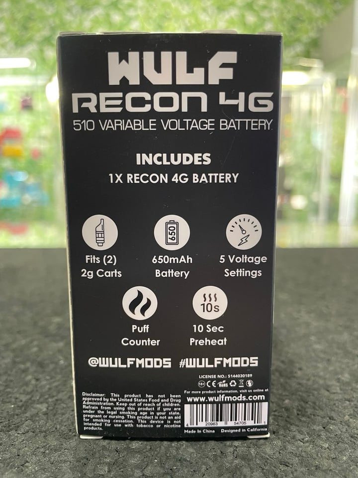 Wulf Recon 510 Battery | Shop Vape Accessories on GlassPass