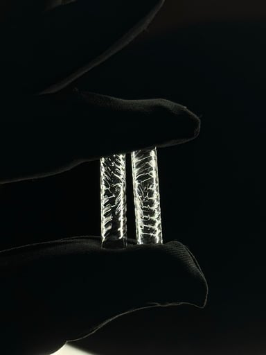 Preview pic of Small Solid Quartz Etched Pillar 2 pack