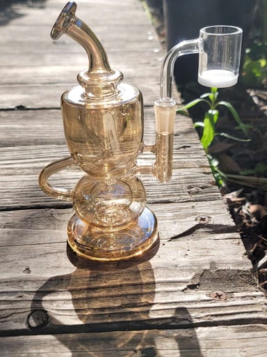 Preview pic of MJ Arsenal Titan Gold Recycler with White Banger