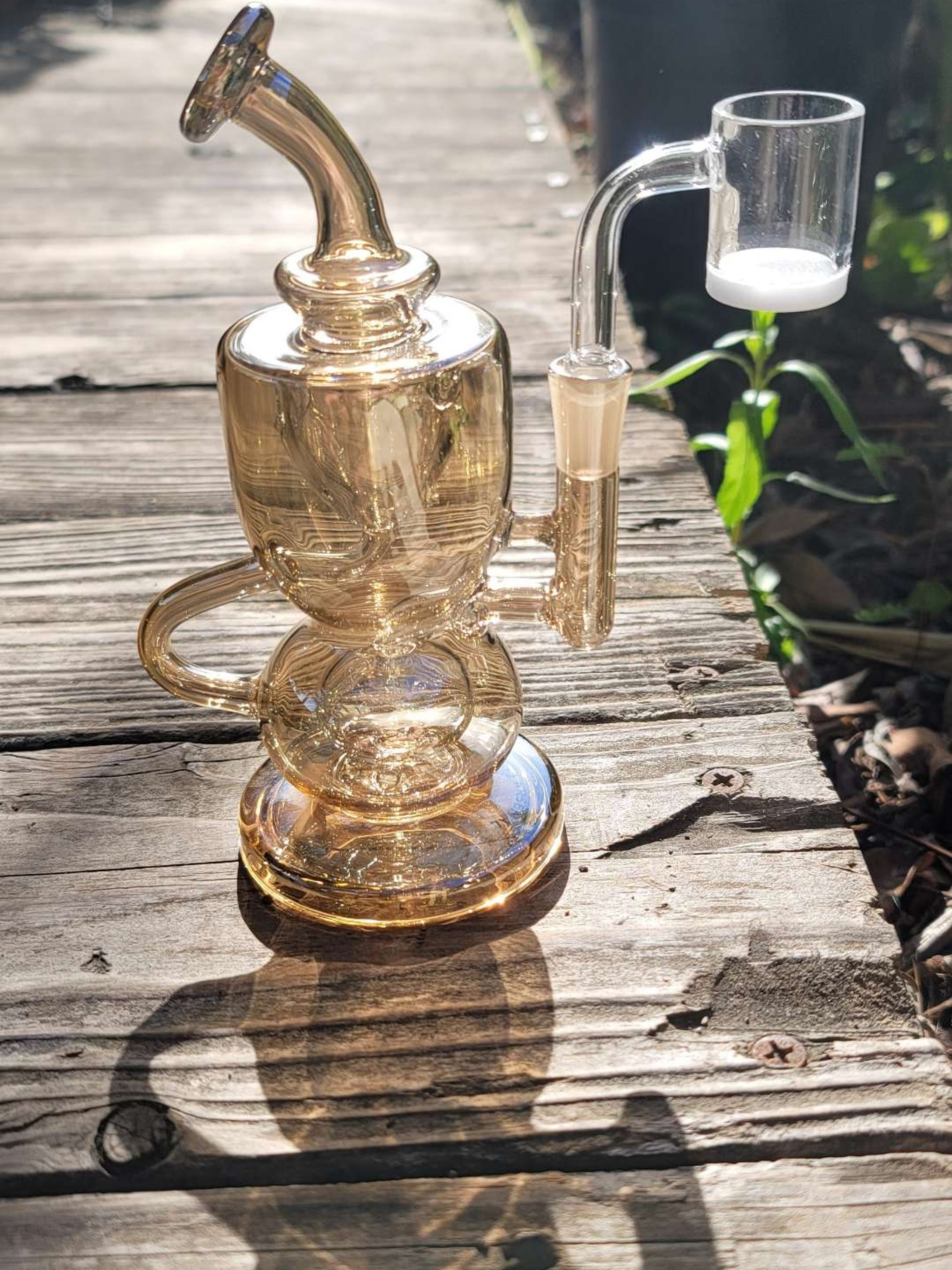 Preview pic of MJ Arsenal Titan Gold Recycler with White Banger