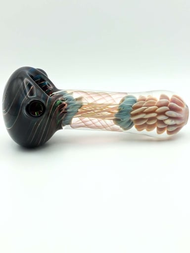 Preview pic of Bosco’s Dog House spoon – Inside Out Fumed Stem with Swirl Bowl and Honeycomb Implosion Mouthpiece