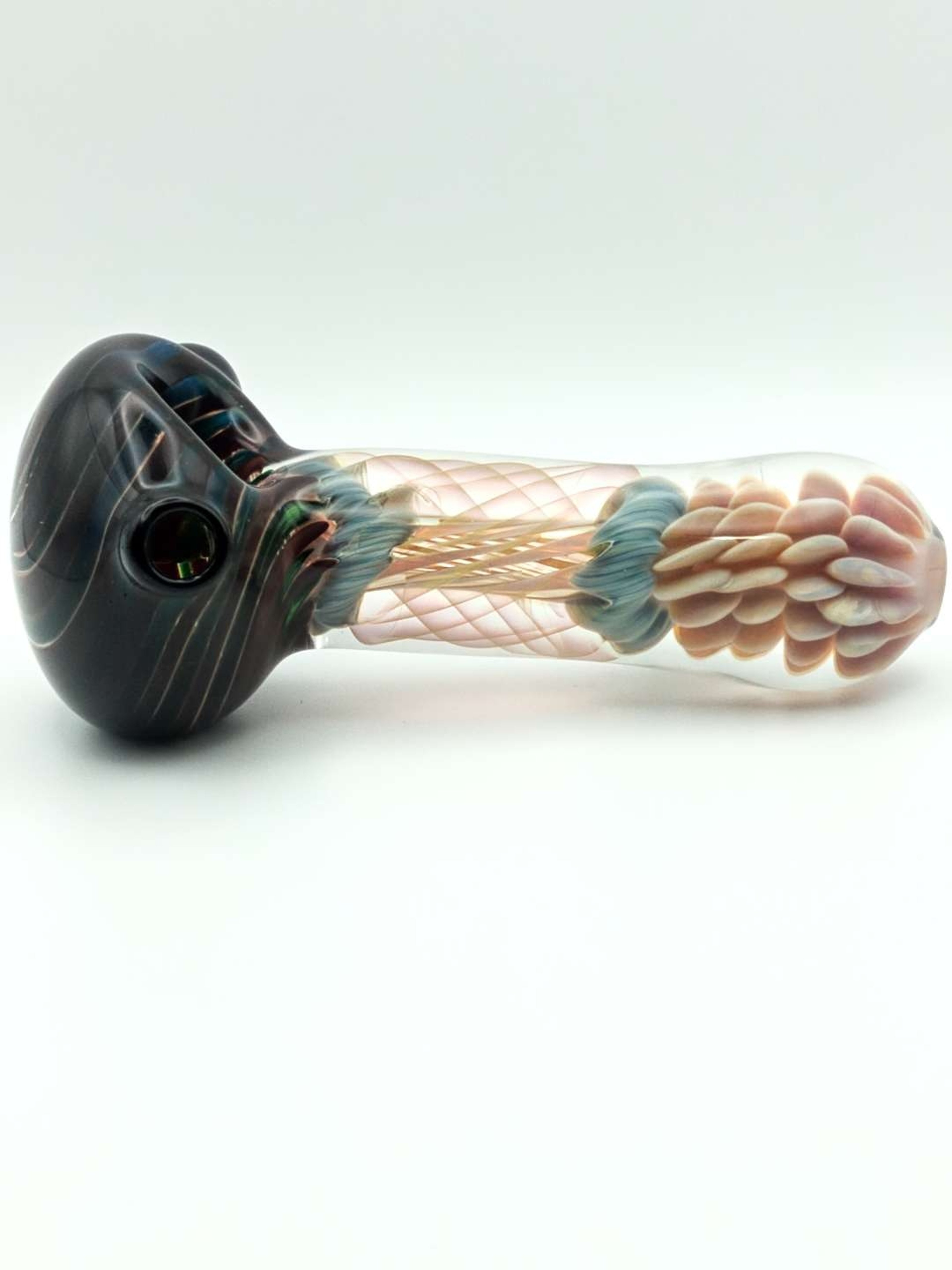 Preview pic of Bosco’s Dog House spoon – Inside Out Fumed Stem with Swirl Bowl and Honeycomb Implosion Mouthpiece