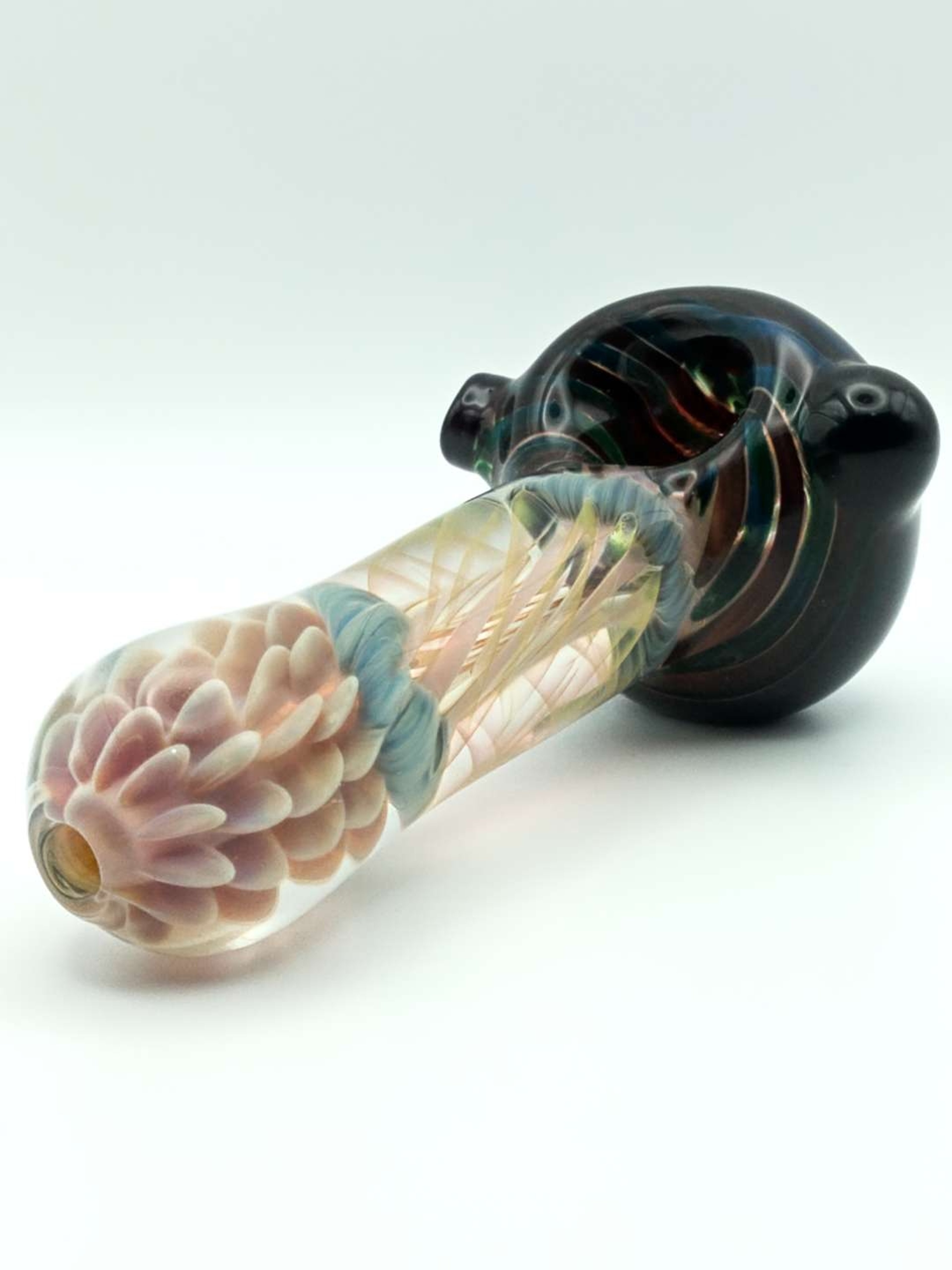 Preview pic of Bosco’s Dog House spoon – Inside Out Fumed Stem with Swirl Bowl and Honeycomb Implosion Mouthpiece